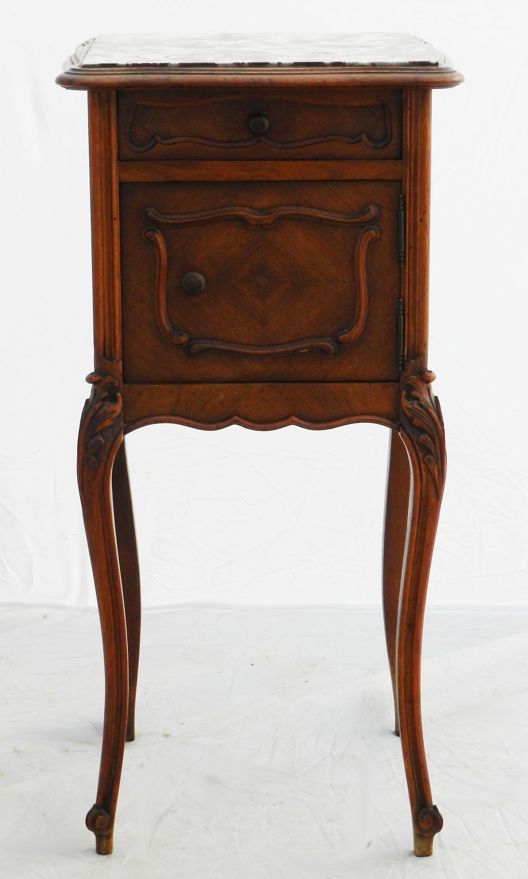 French Side Cabinet Nightstand Bedside Table Late 19th Century Louis XV 1