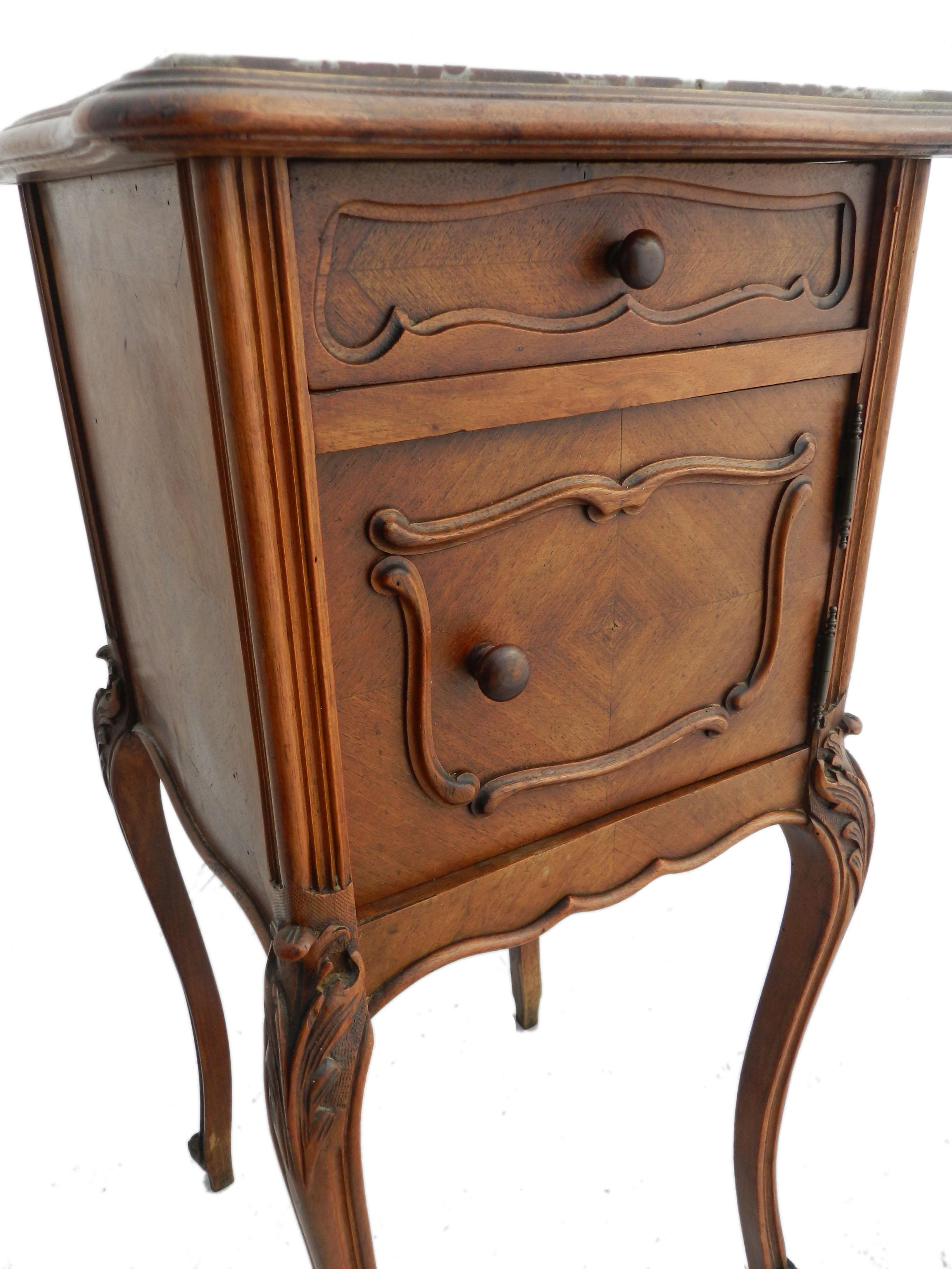 French Side Cabinet Nightstand Bedside Table Late 19th Century Louis XV 2