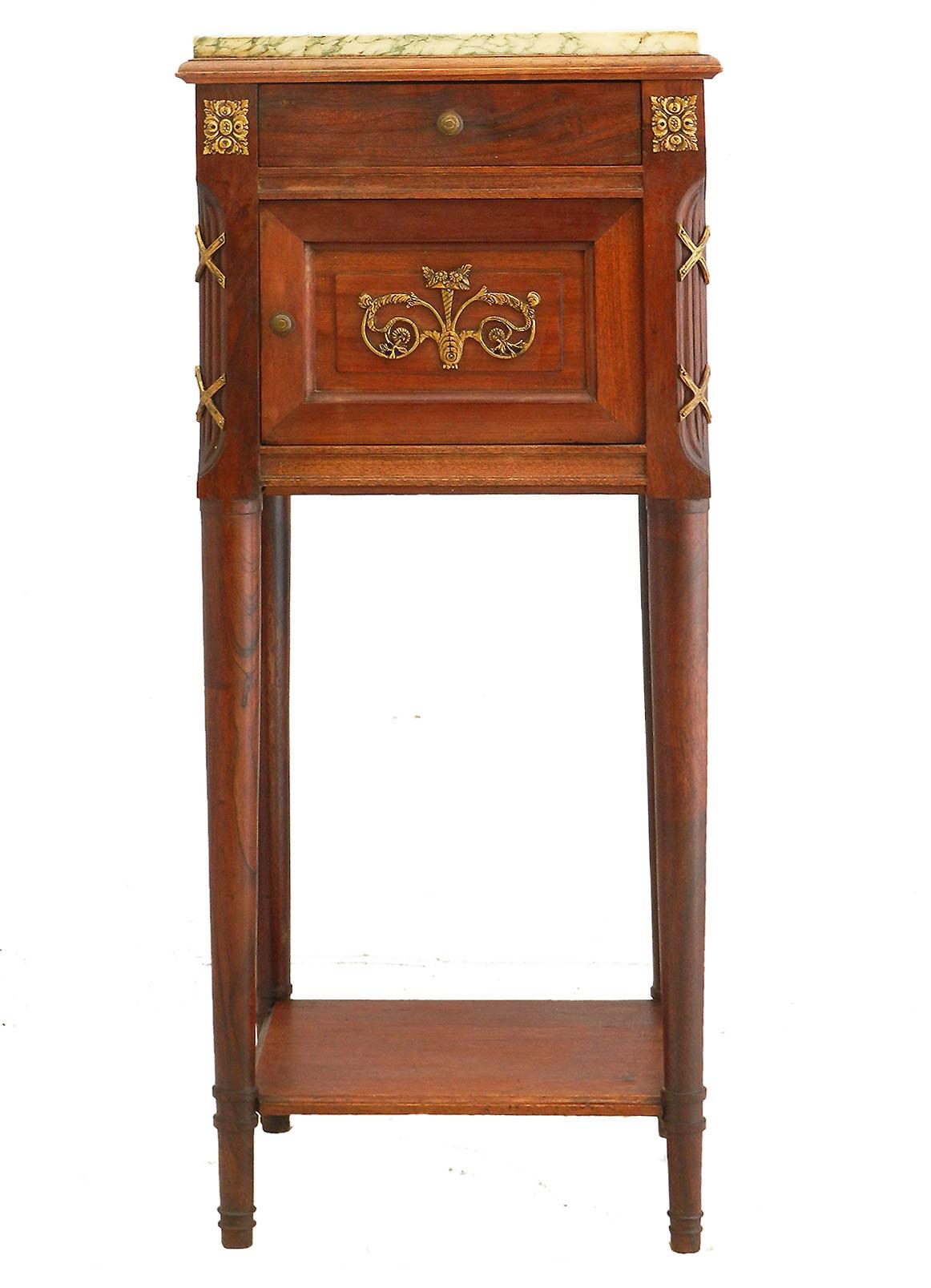 French Side Cabinet Nightstand Bedside Table Late 19th Century Louis XVI 1