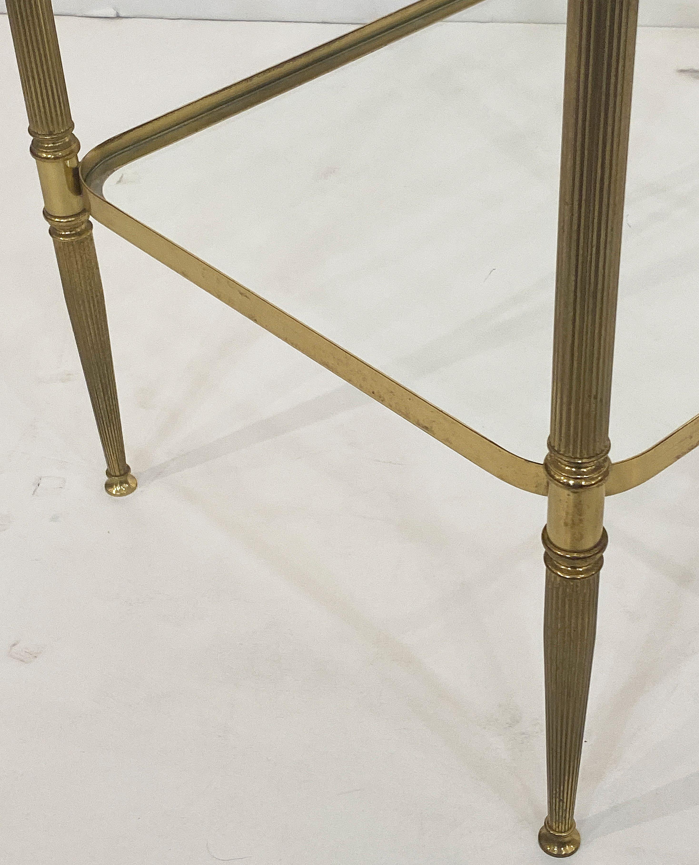 French Side or End Tables of Brass and Glass 'Individually Priced' For Sale 12
