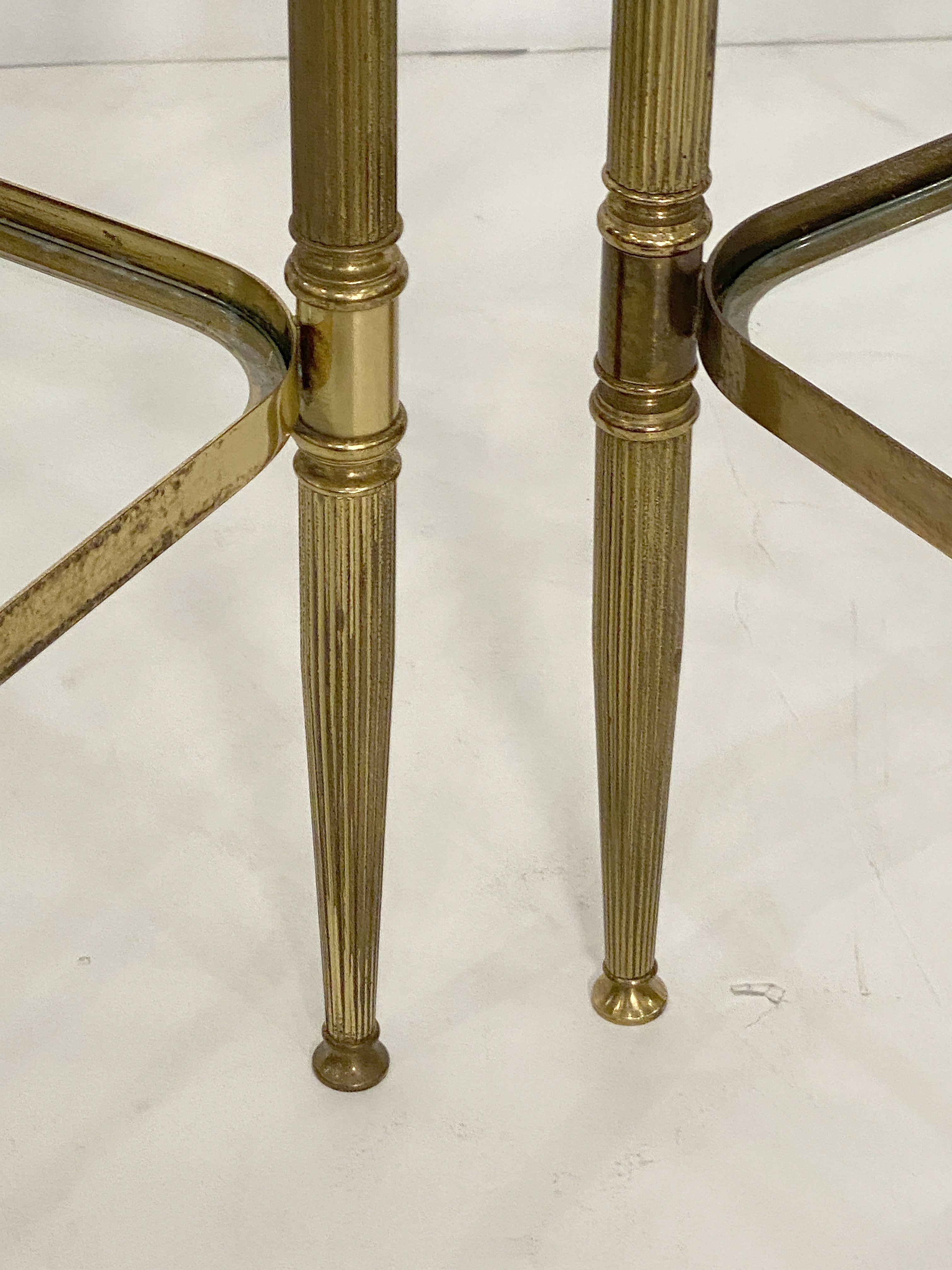 French Side or End Tables of Brass and Glass 'Individually Priced' For Sale 13
