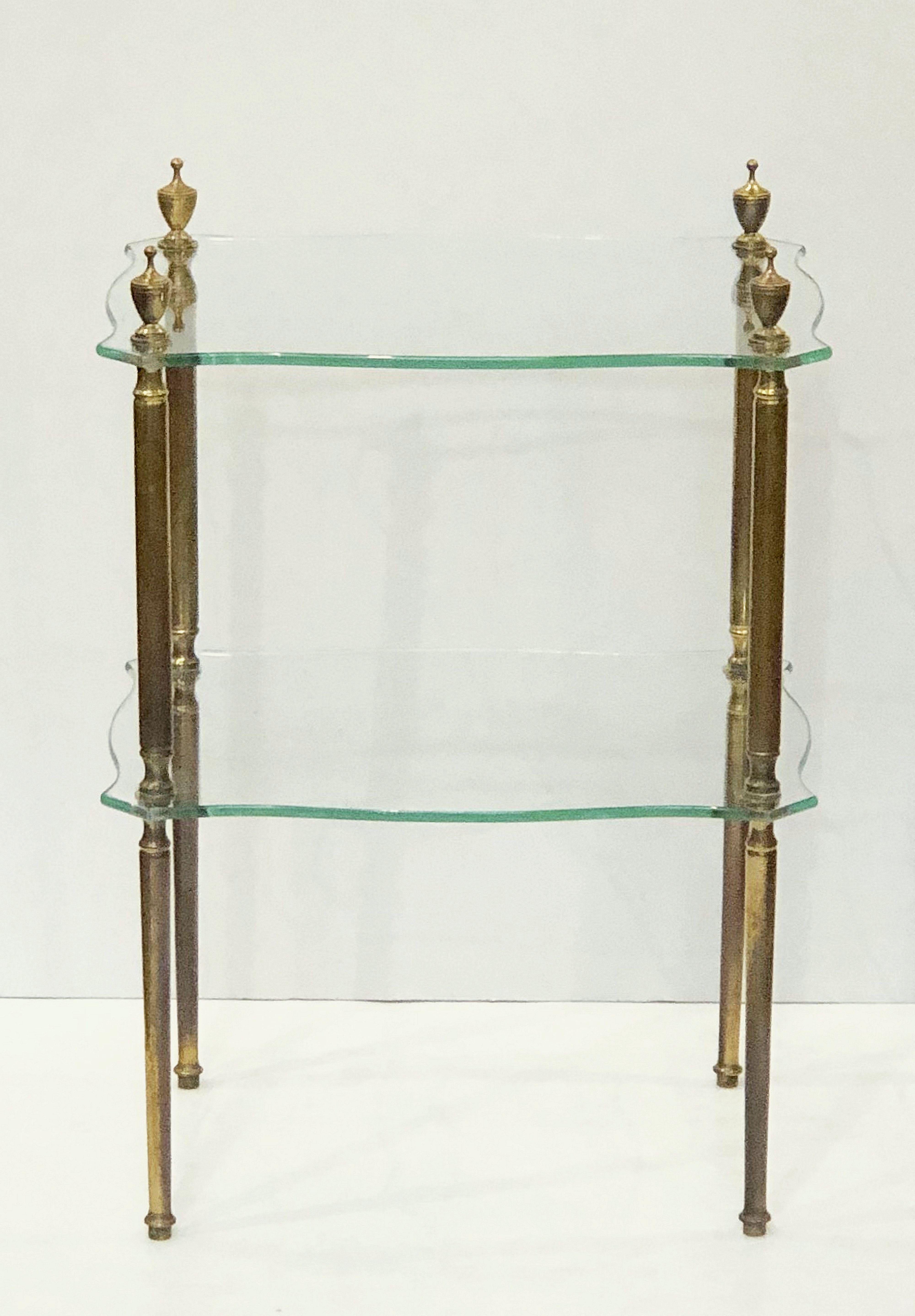 20th Century French Side or End Tables of Glass with Gilt Bronze Legs 'Individually Priced'
