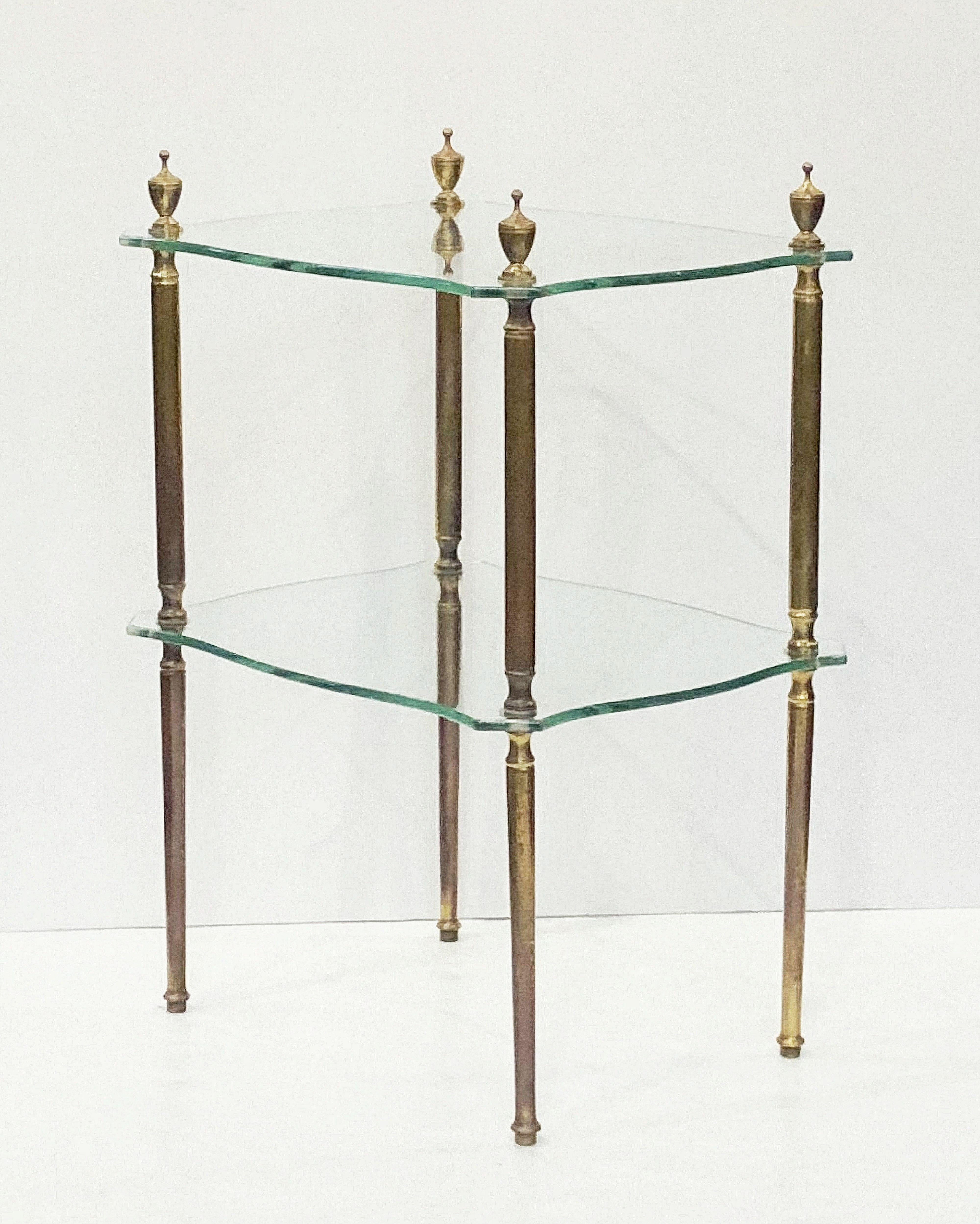 French Side or End Tables of Glass with Gilt Bronze Legs 'Individually Priced' 1