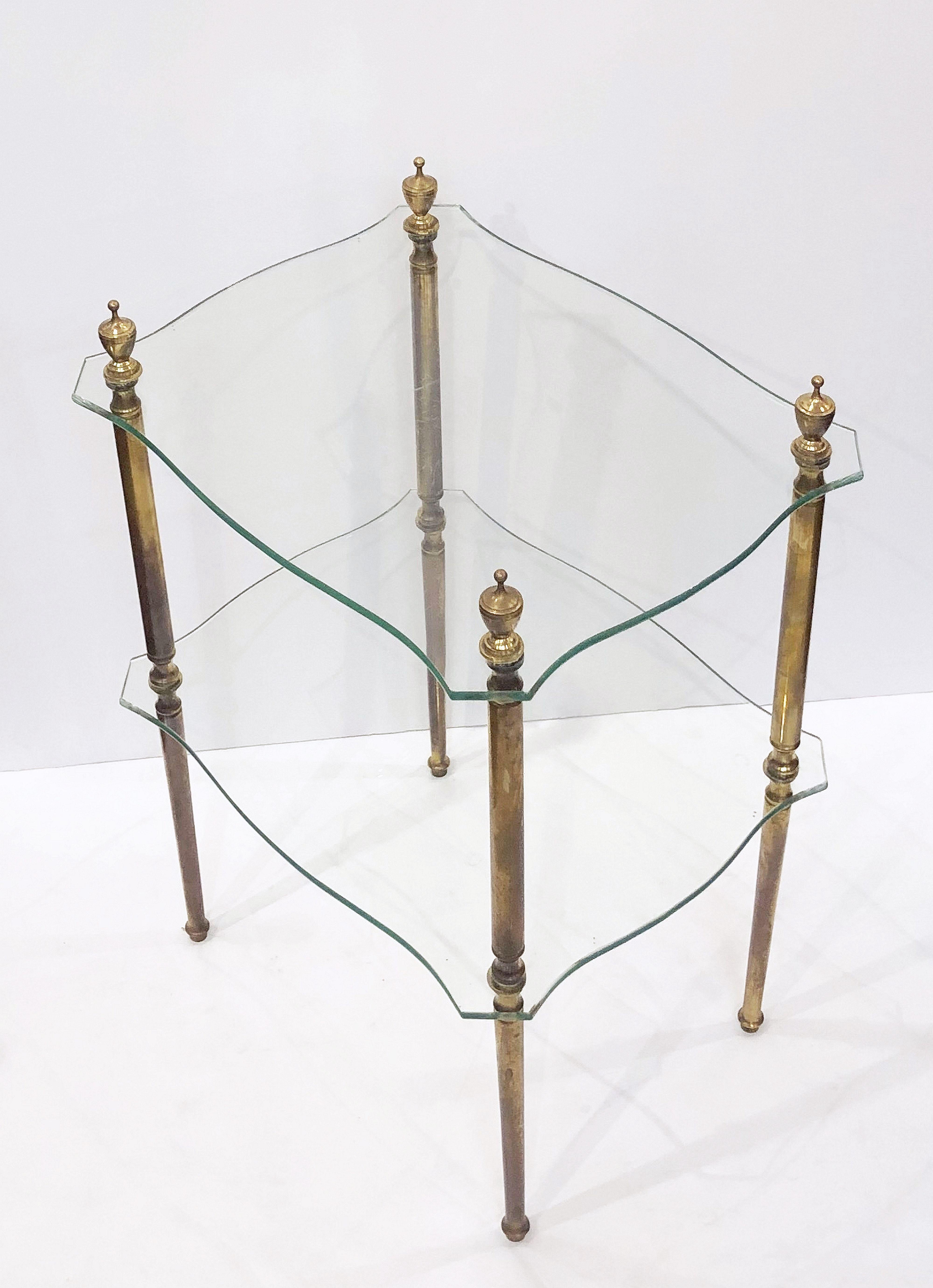 French Side or End Tables of Glass with Gilt Bronze Legs 'Individually Priced' 2