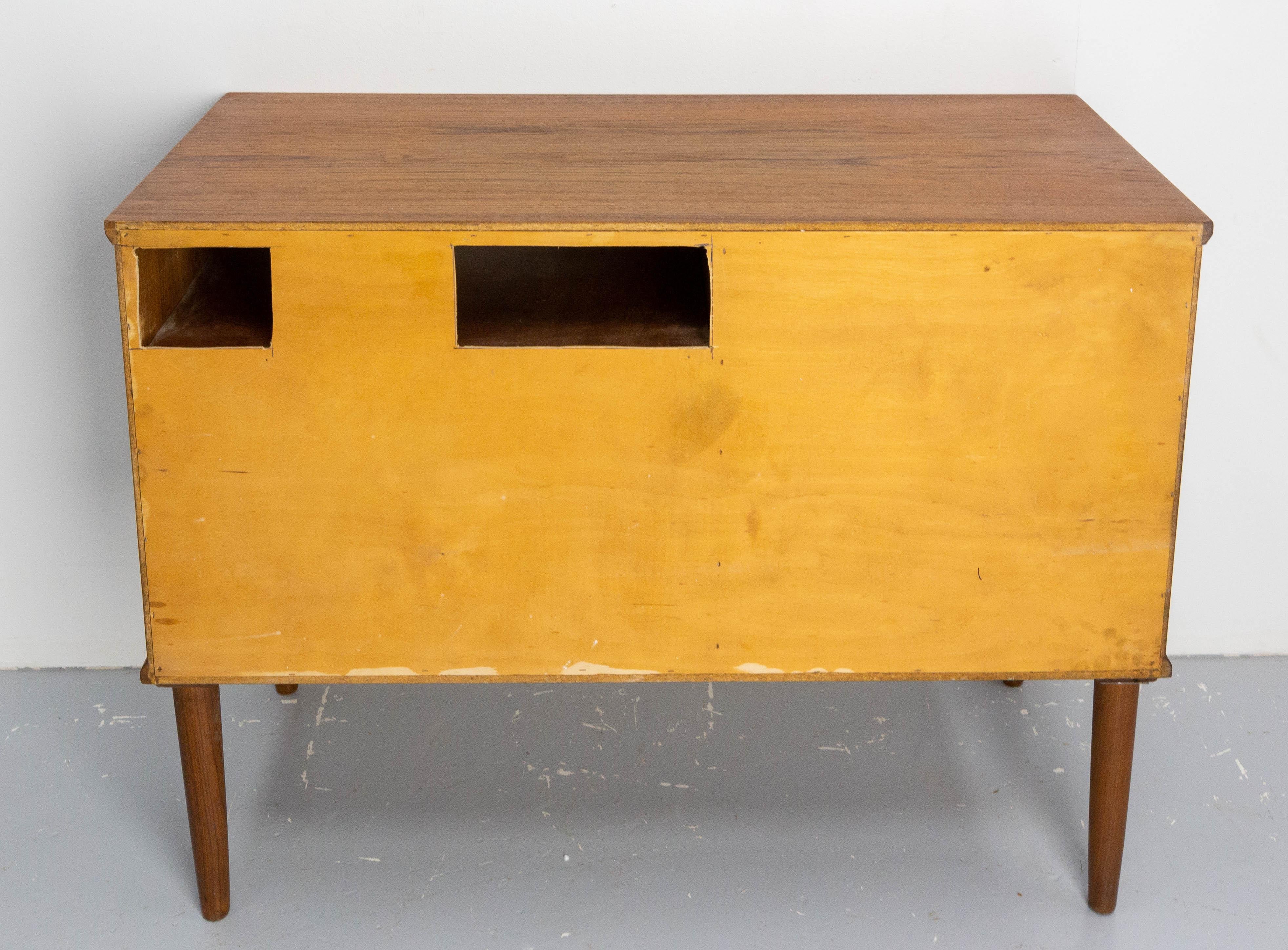 Danish Side or Hi Fi Cabinet, Teck, Typical of the 1950s, Midcentury For Sale 2