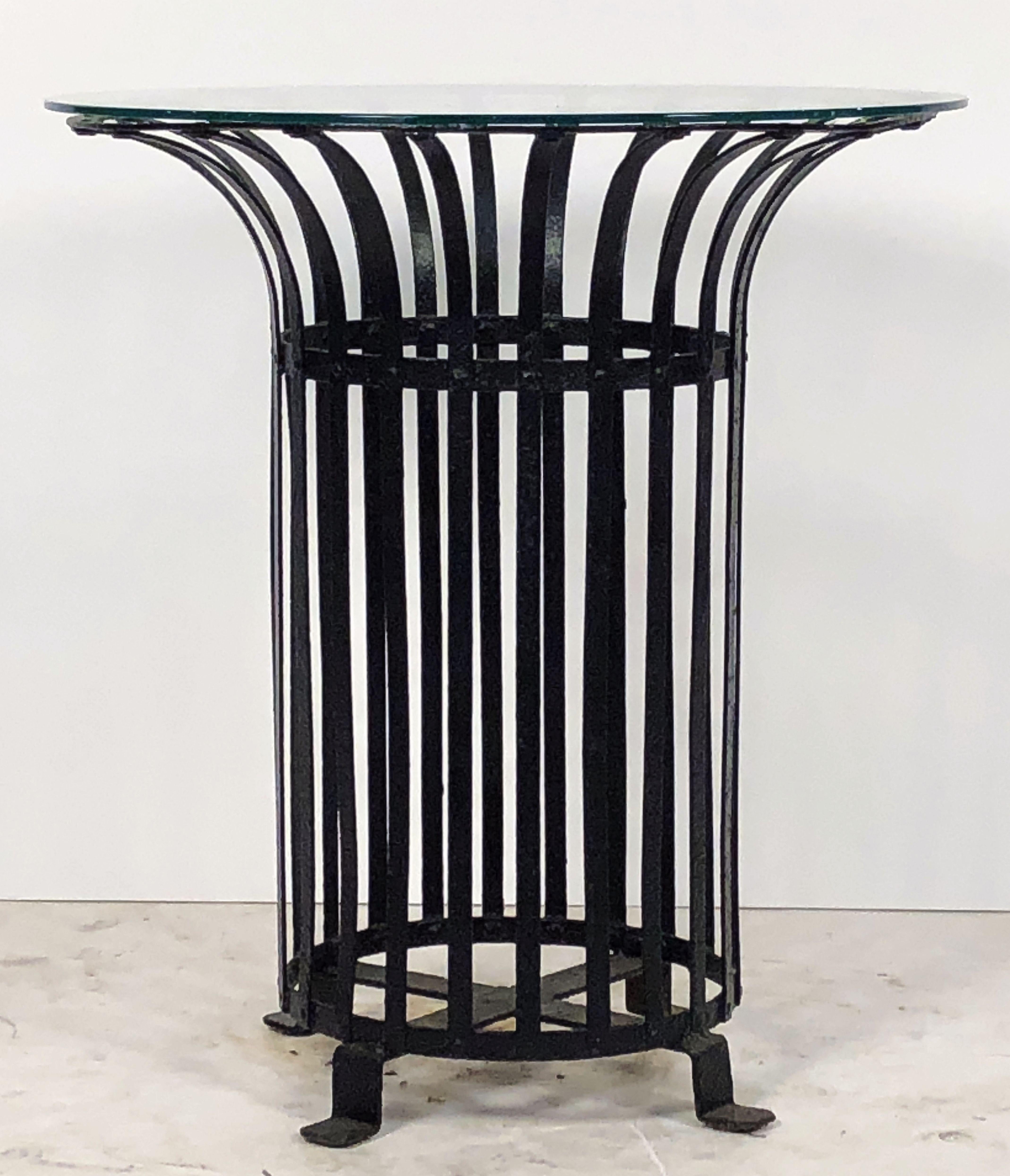 French Side or Occasional Tables of Iron with Glass Tops, 'Priced Individually' 7