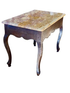 French side Table, 18th C. Purple, Yellow Marble Top