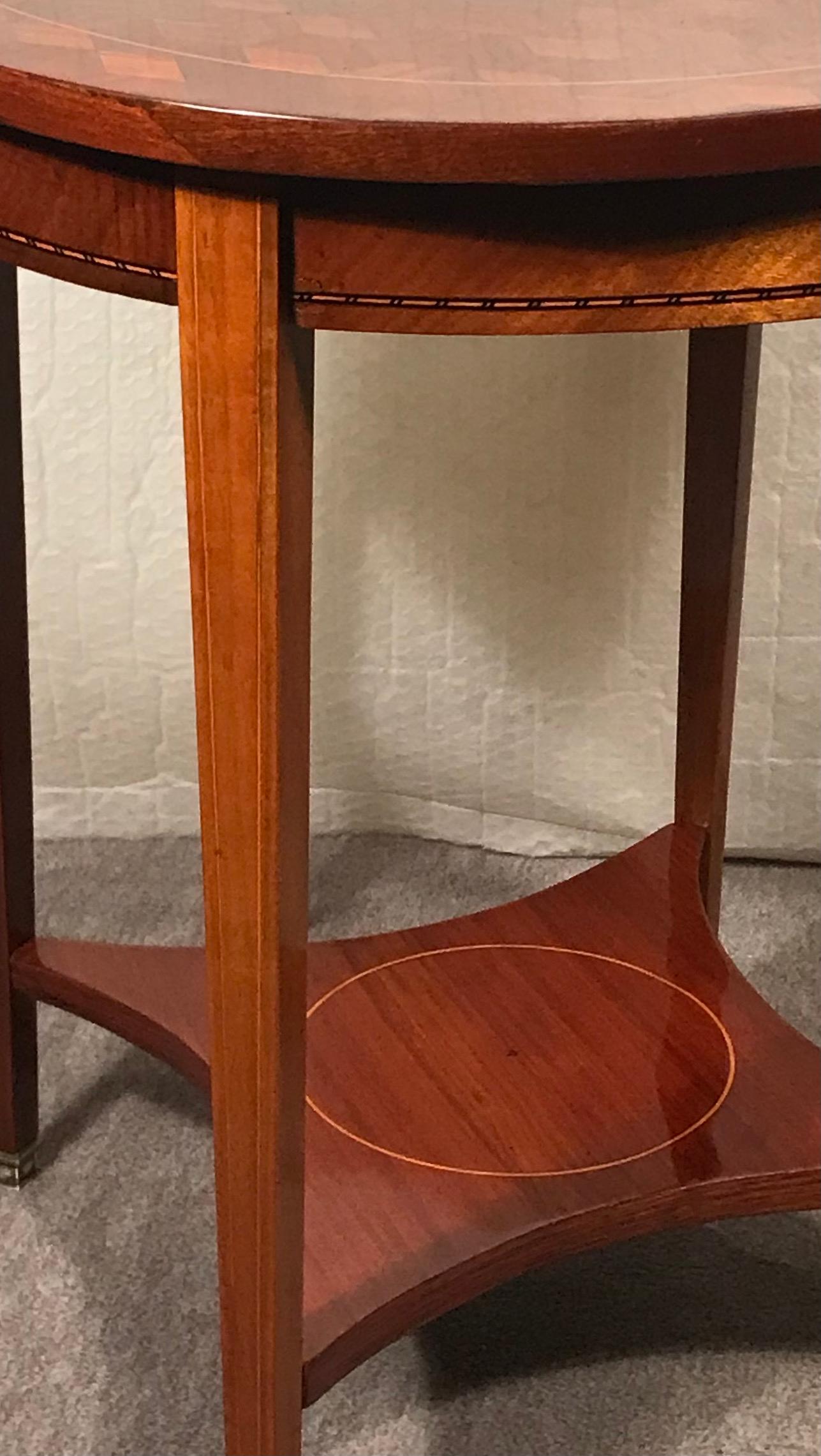 Marquetry French Side Table, 19th century For Sale