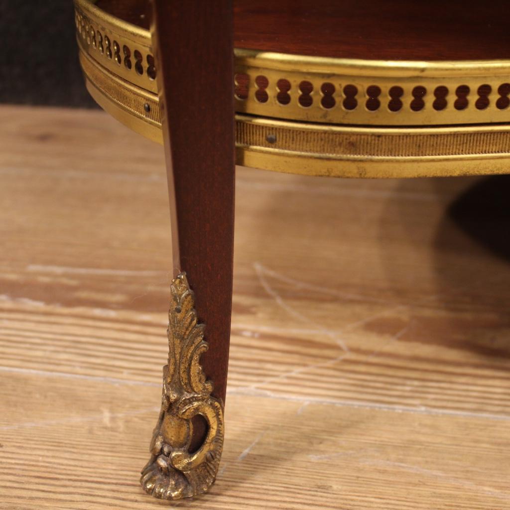 French Side Table in Wood with Marble Top, 20th Century  For Sale 5