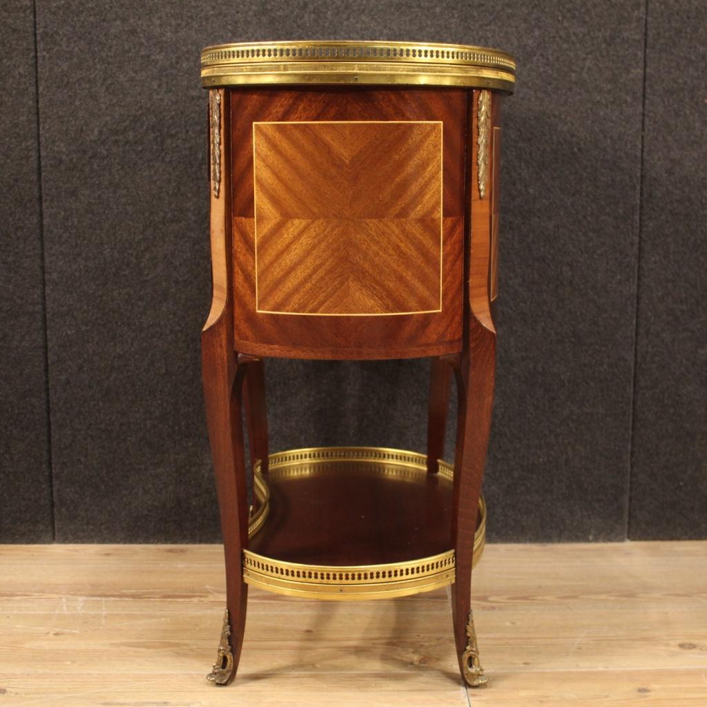 French Side Table in Wood with Marble Top, 20th Century  For Sale 6