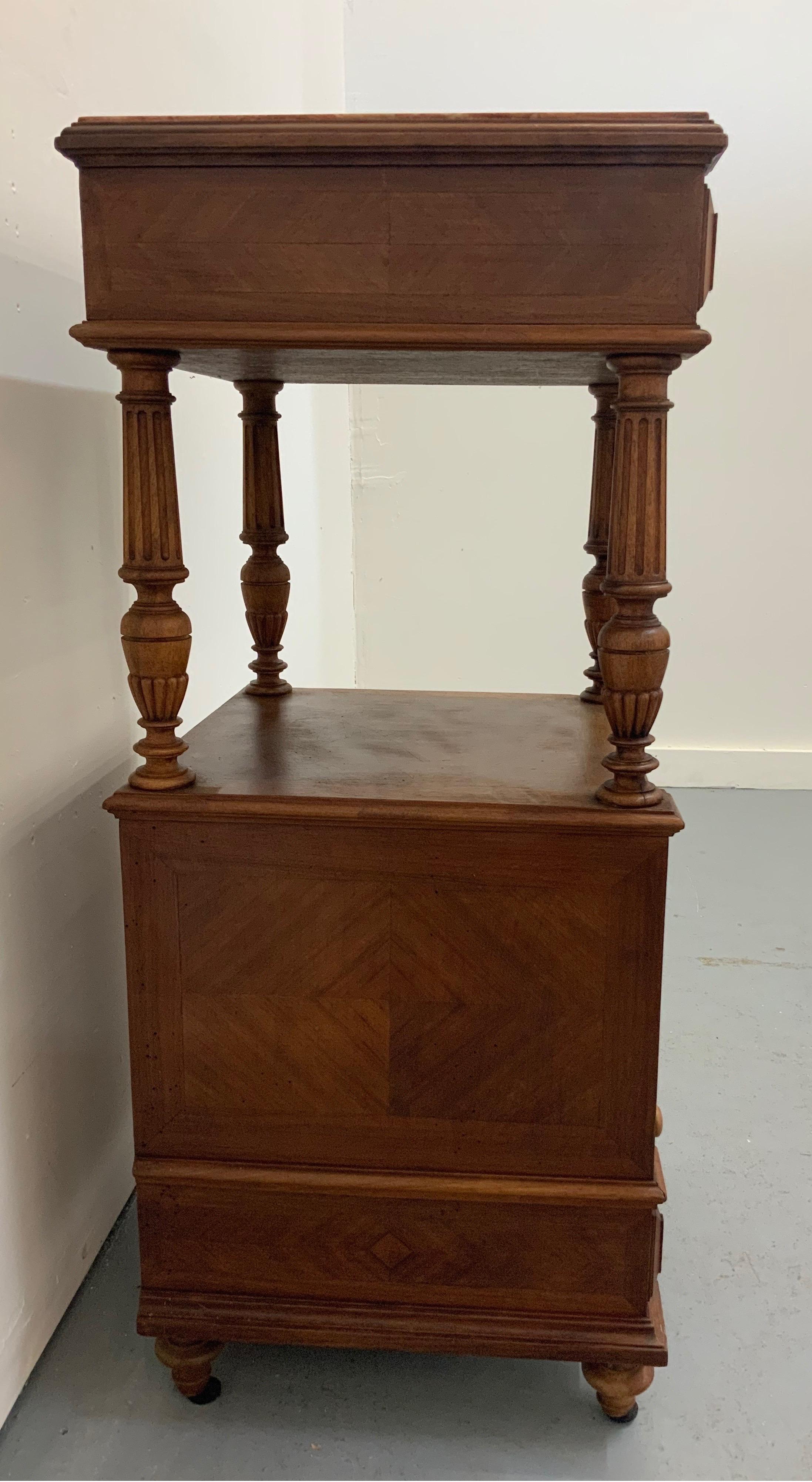 French Side Table Louis XIII Style Varnished from 20th Century For Sale 2
