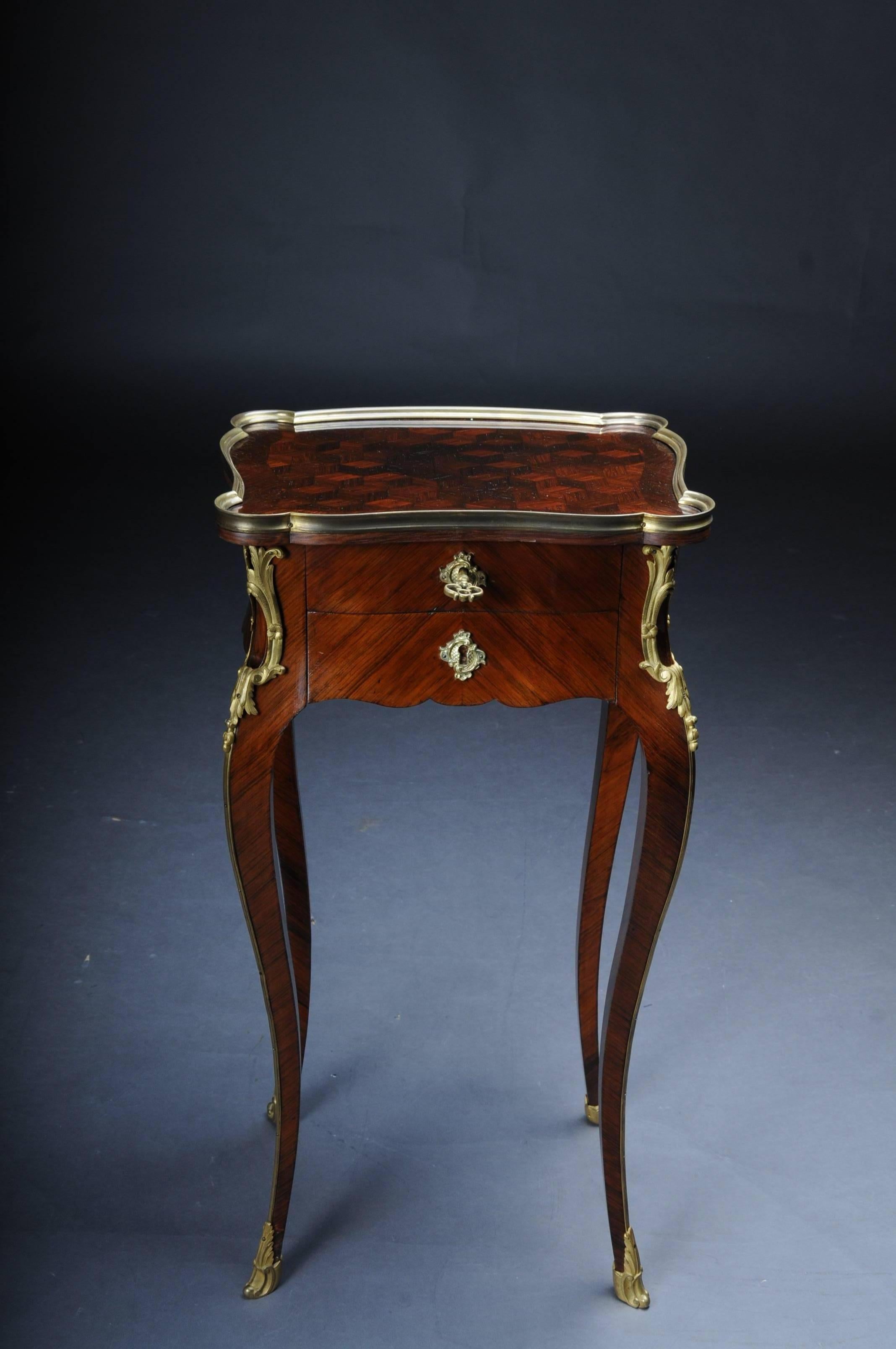 Wood French Side Table, Napoleon III, Paris For Sale