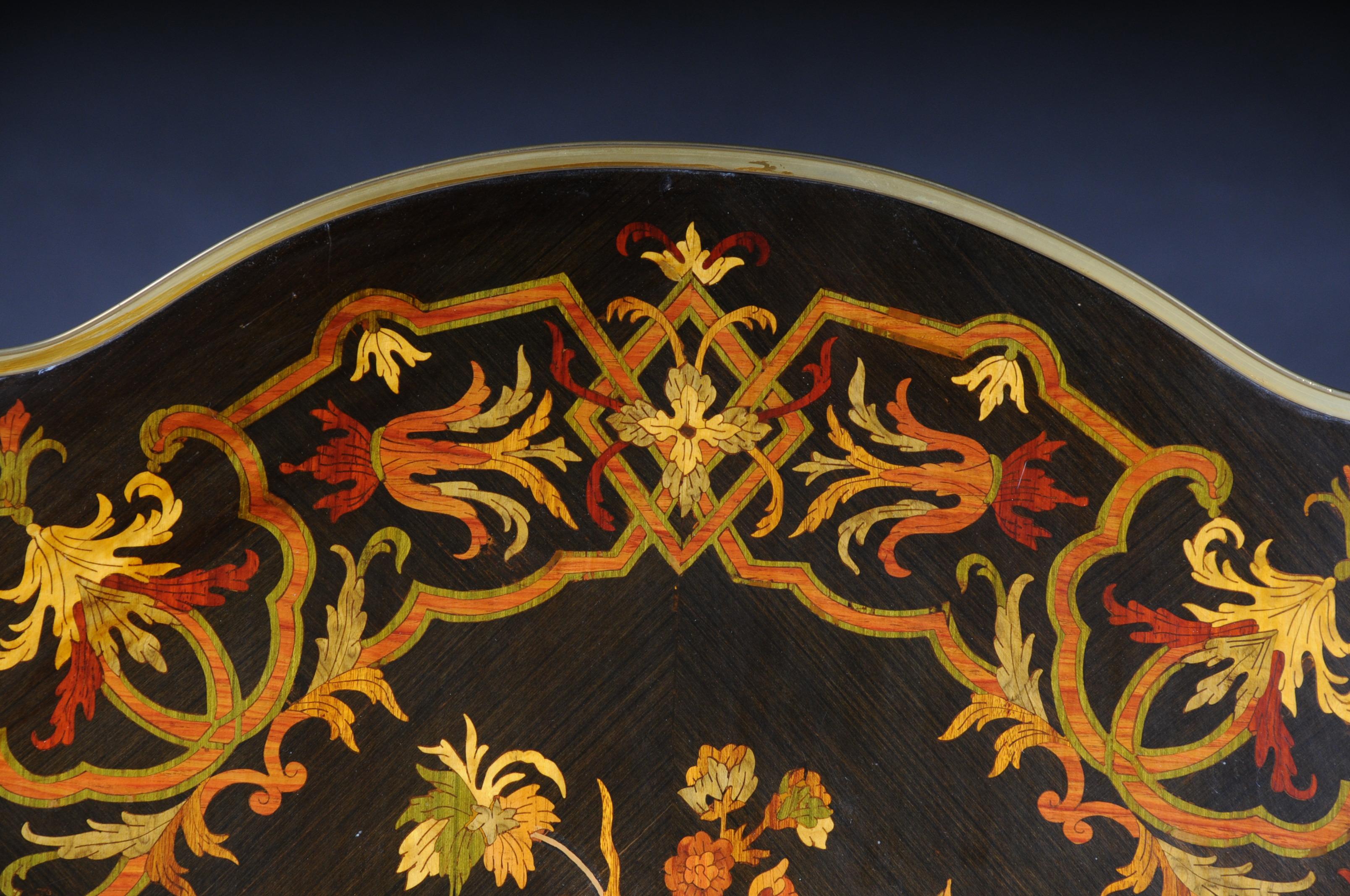 French Side Table / Salon Table Napoleon III Marquetry In Good Condition In Berlin, DE