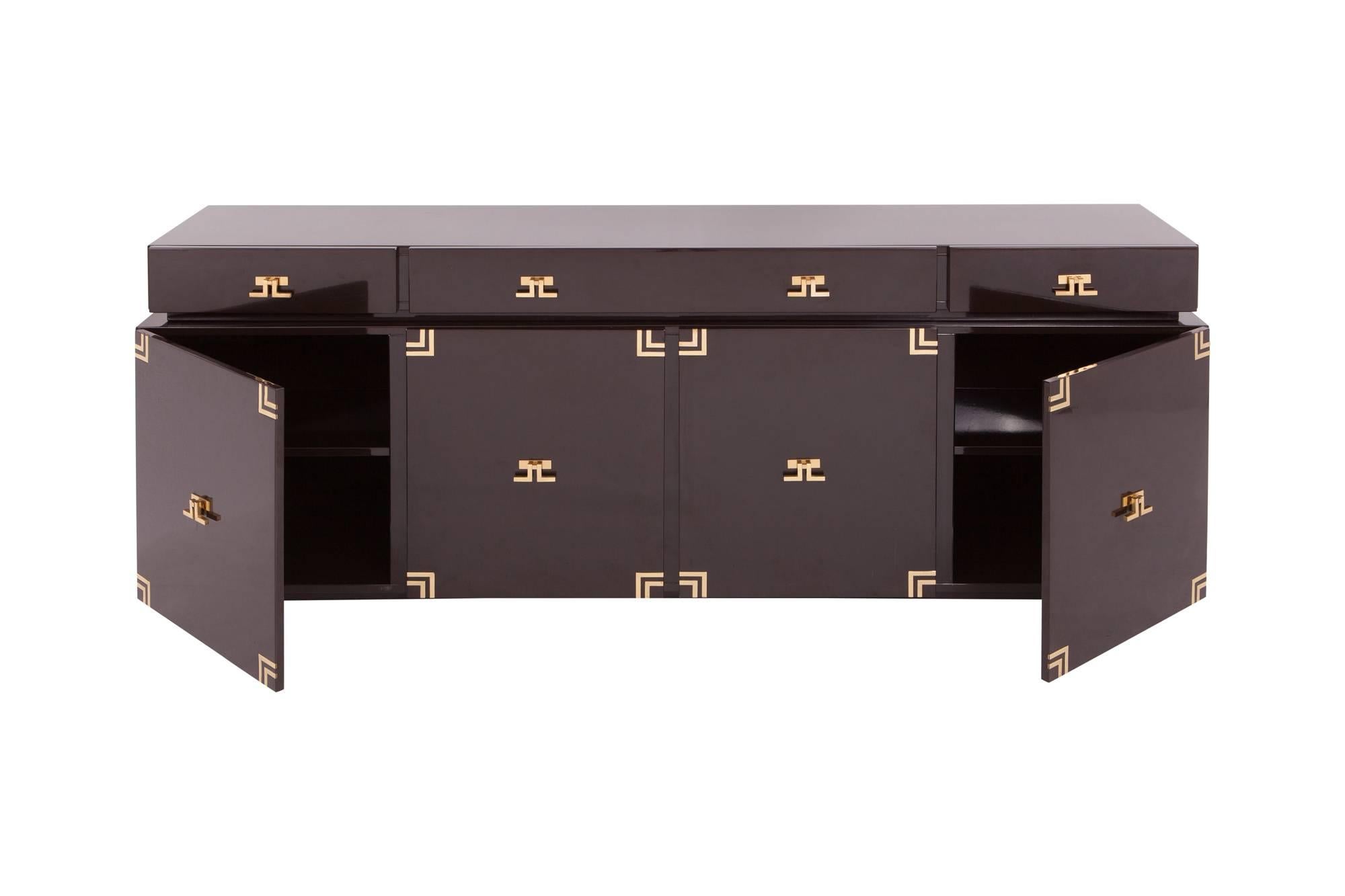 Lacquered French Sideboard by Maison Jansen, France, 1960s