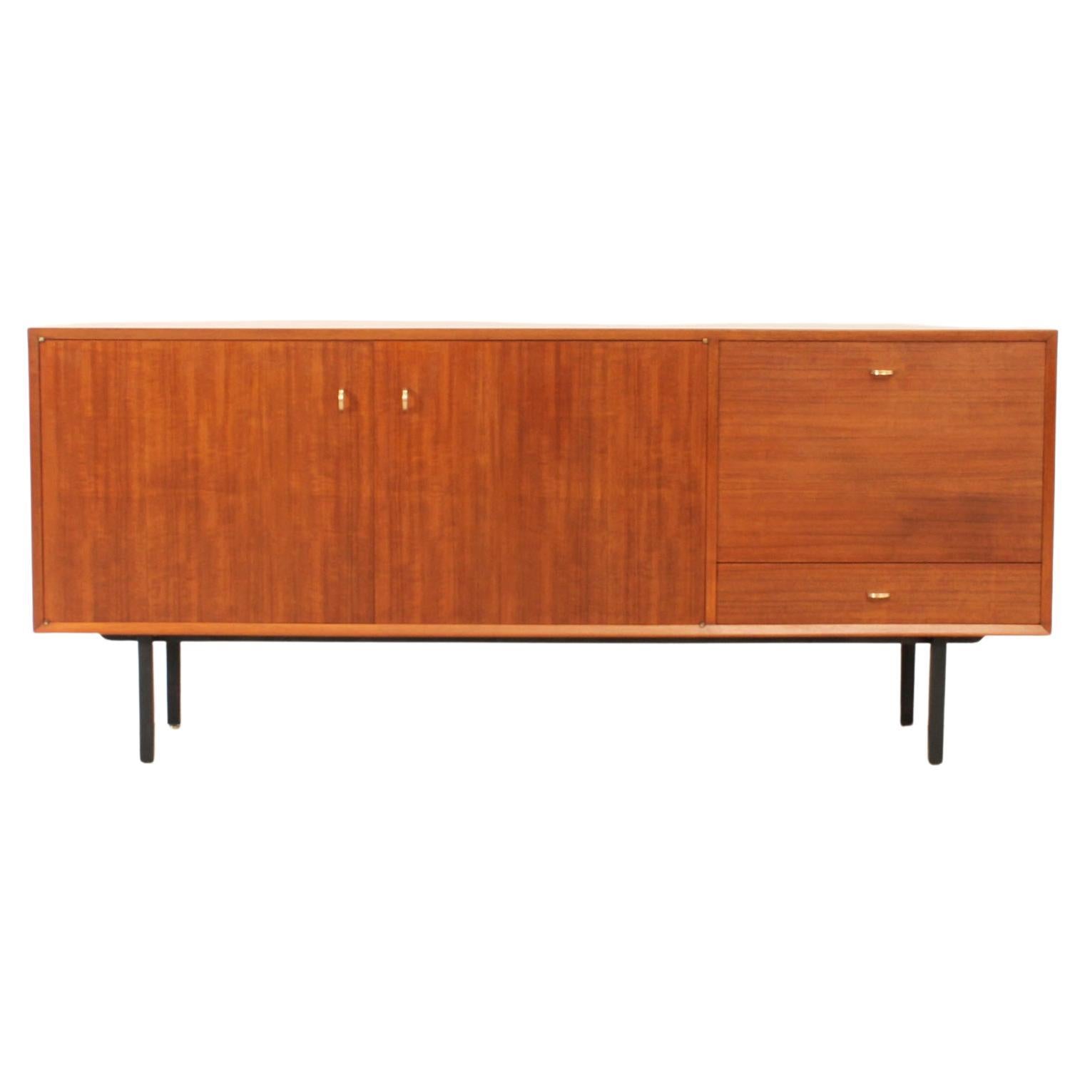French Sideboard from 1950's in Teak Wood For Sale