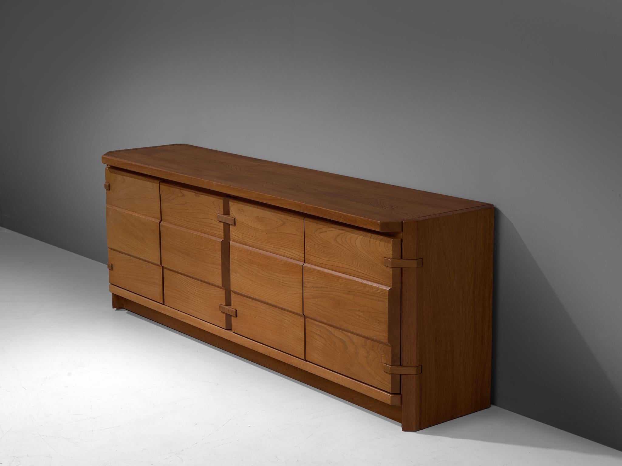 Mid-Century Modern French Sideboard in Elm