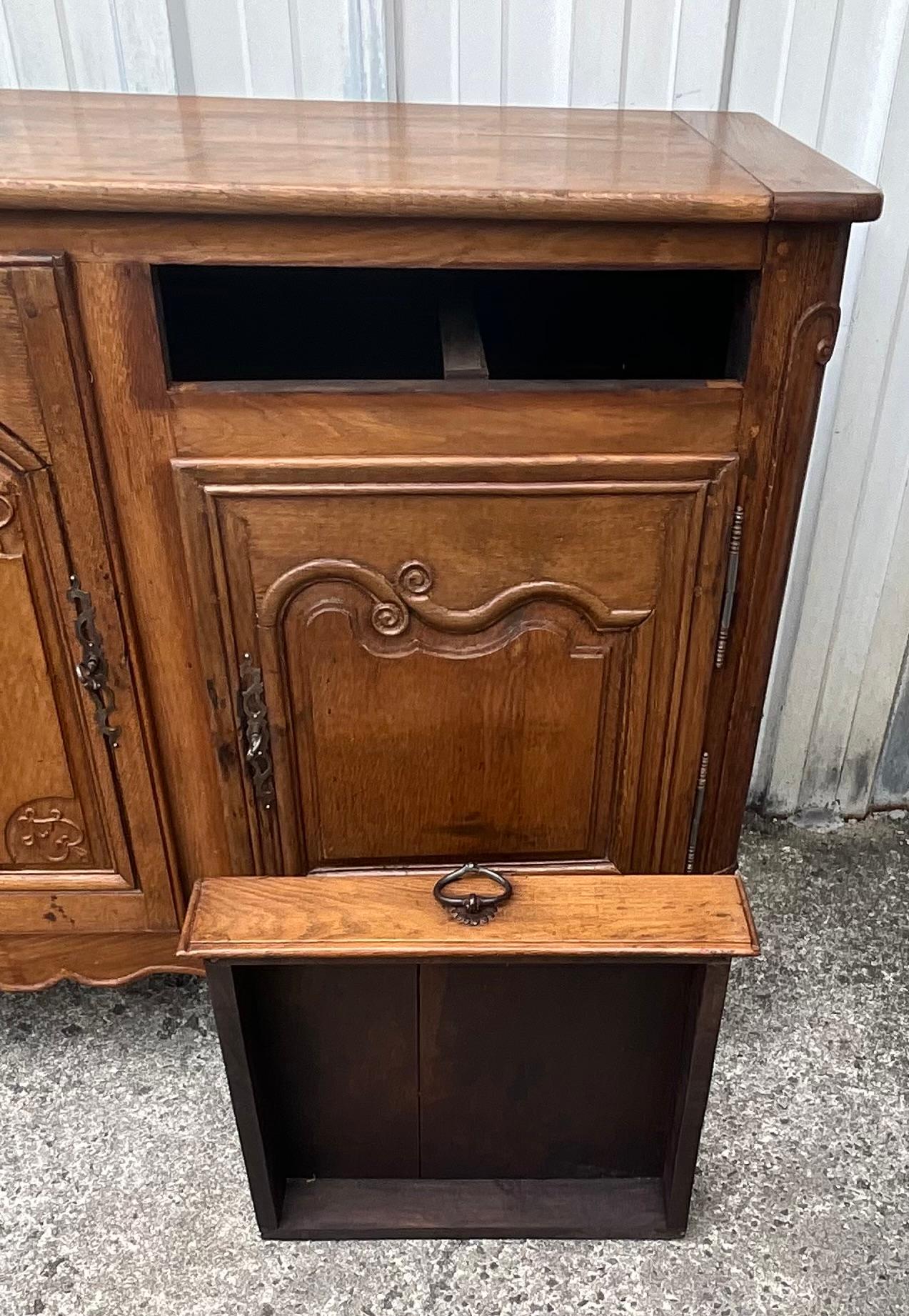 French Sideboard In Solid Blond Oak, Late 19th Century 9