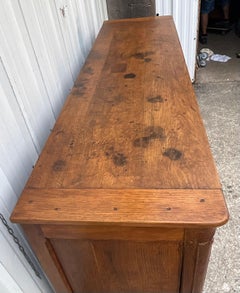 French Sideboard In Solid Blond Oak, Late 19th Century