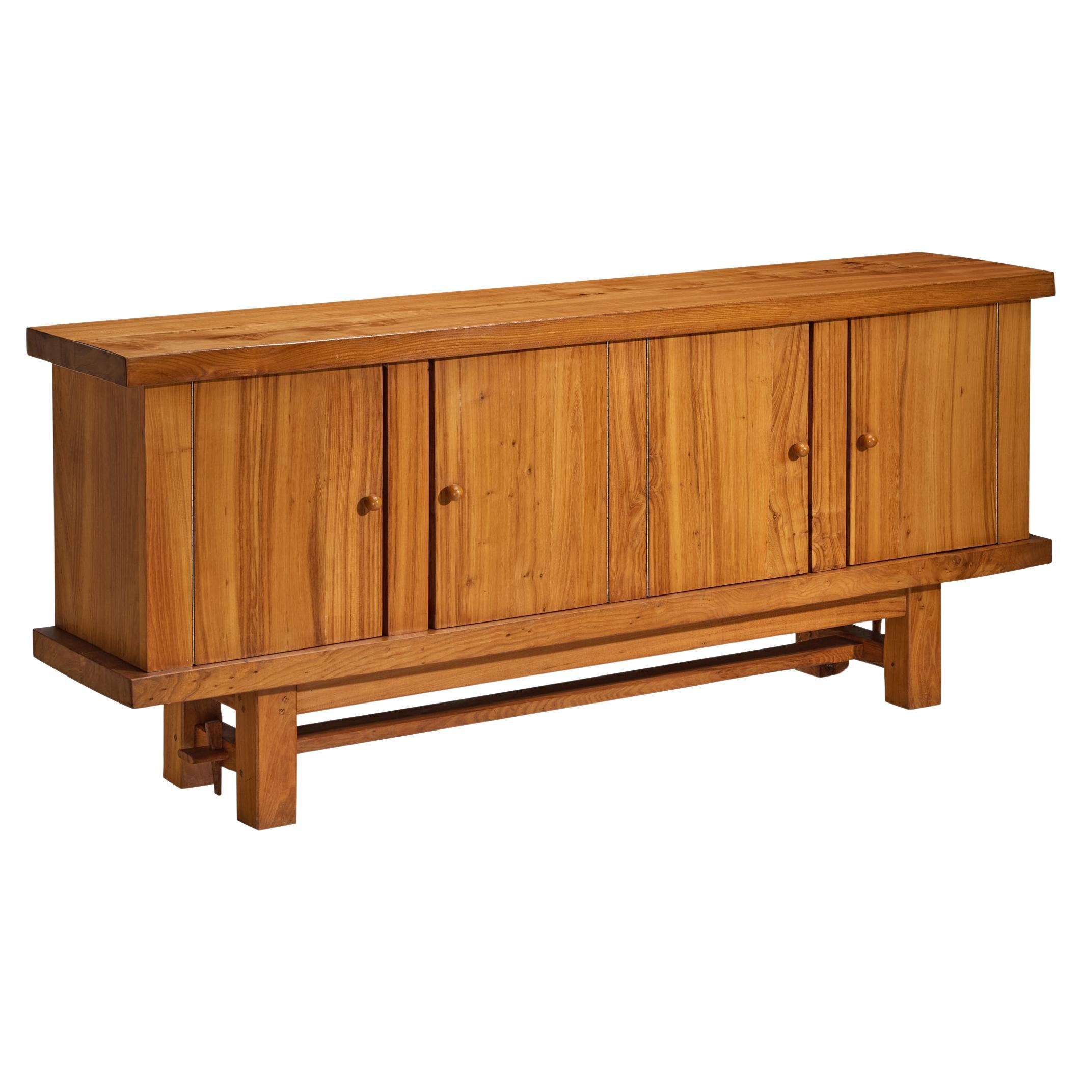 French Sideboard in Solid Elm by Skilled Craftsman