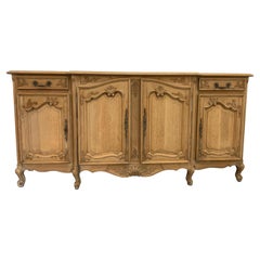 French Sideboard Louis XV Style, 20th Century Bleached