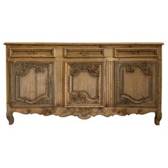 French Sideboard Louis XV Style, Bleached in Walnut