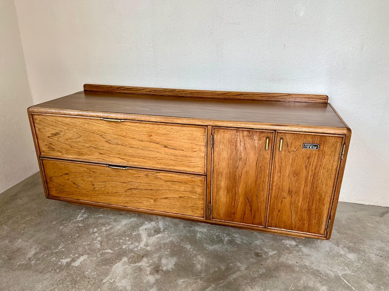 Mid-Century Modern French sideboard mini-bar from 70's