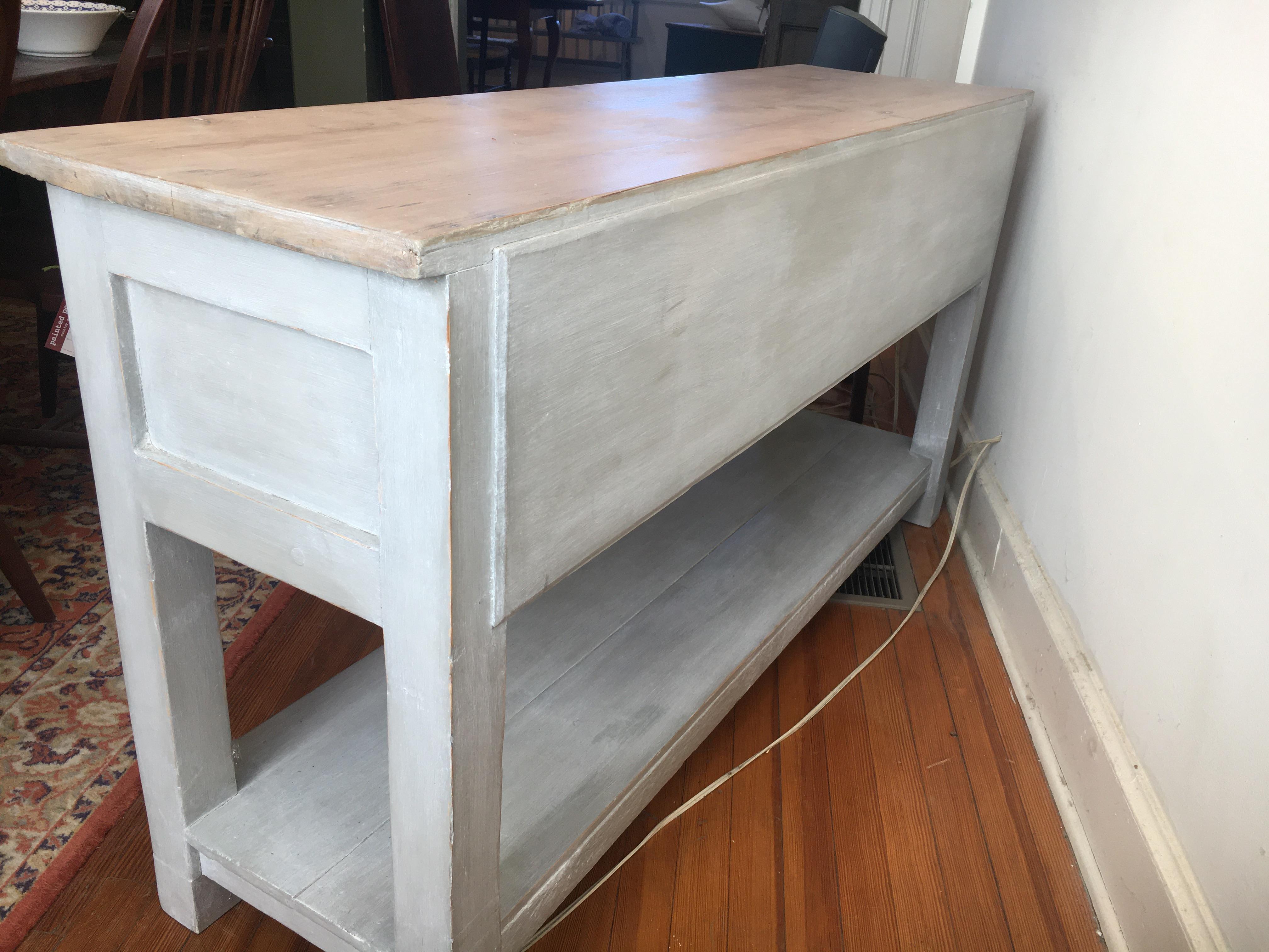 Pine French Sideboard with Pot Board Shelf