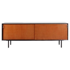Retro French sideboard with sliding doors - 1950