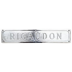 Vintage French Sign "Rigaudon"