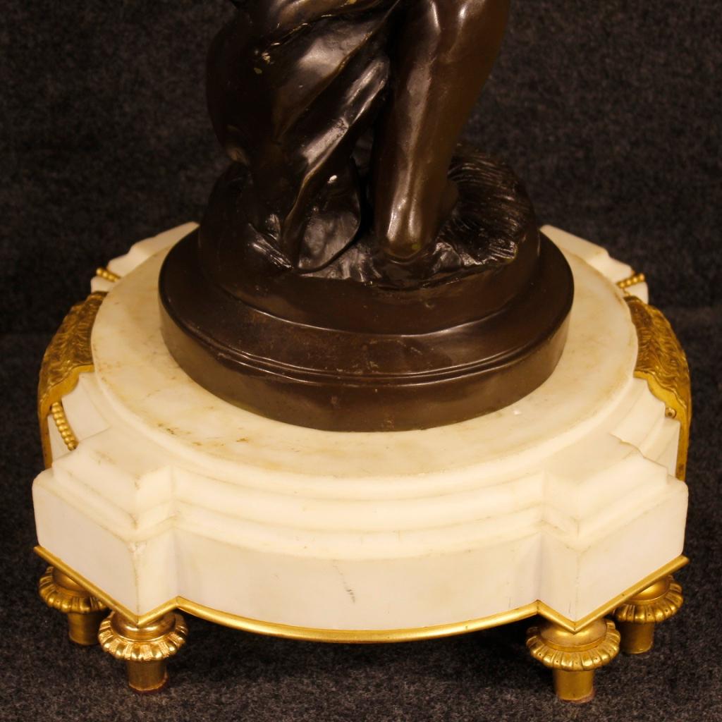 Sculpture française en bronze signée représentant le message d'Auguste Moreau 3