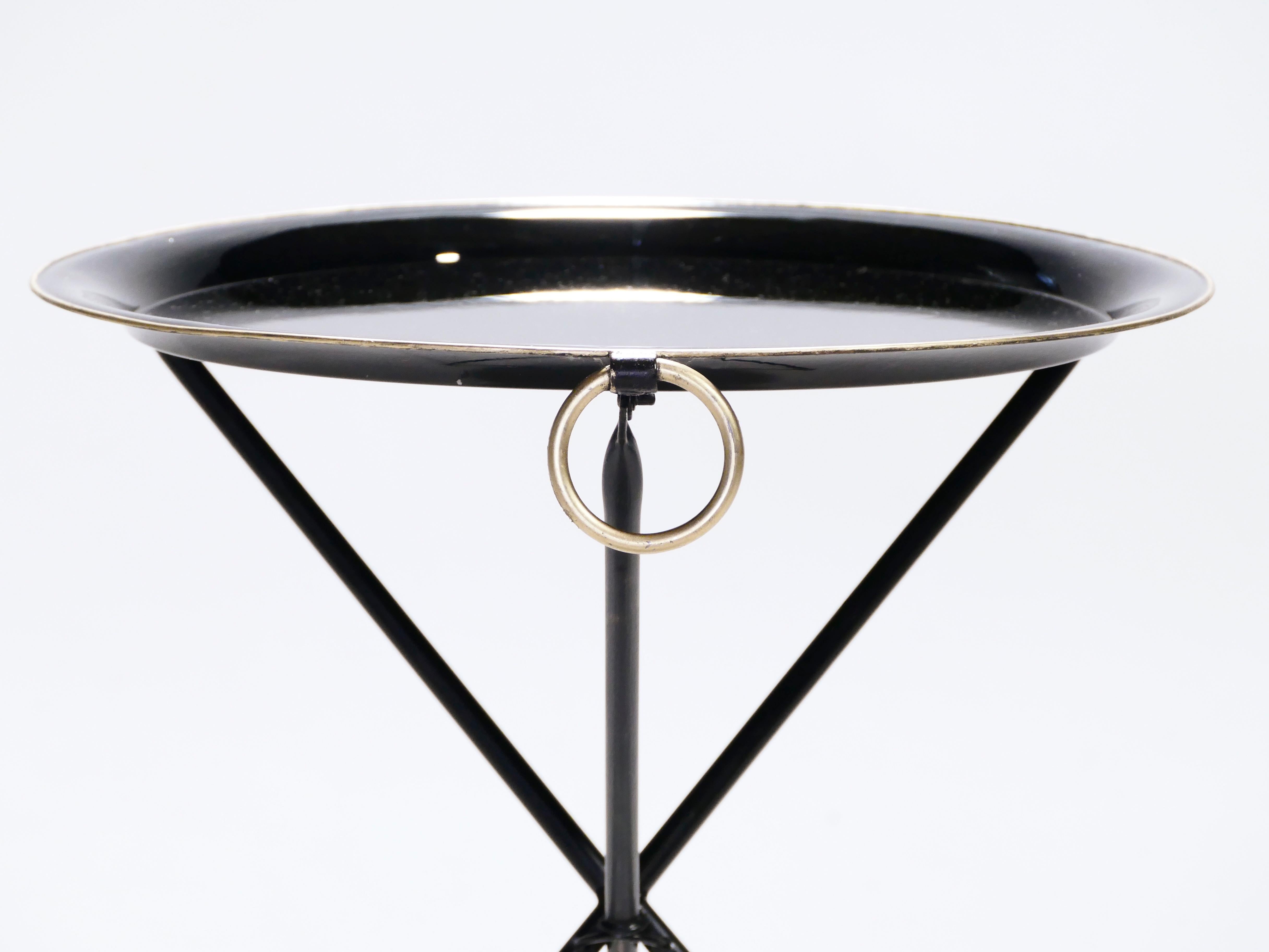 French Signed Christian Dior Folding Gueridon End Table, 1970s 2