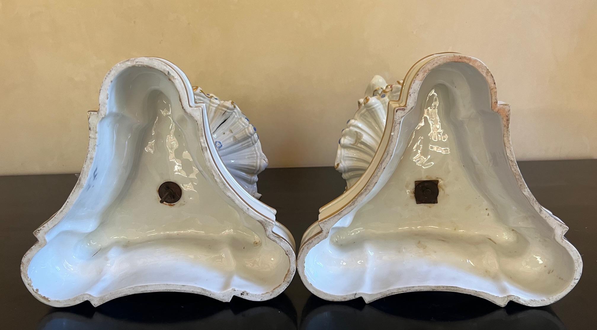 French Signed Jacob Petit Porcelain Tripod Epergnes / Vases, Circa 1850s For Sale 12