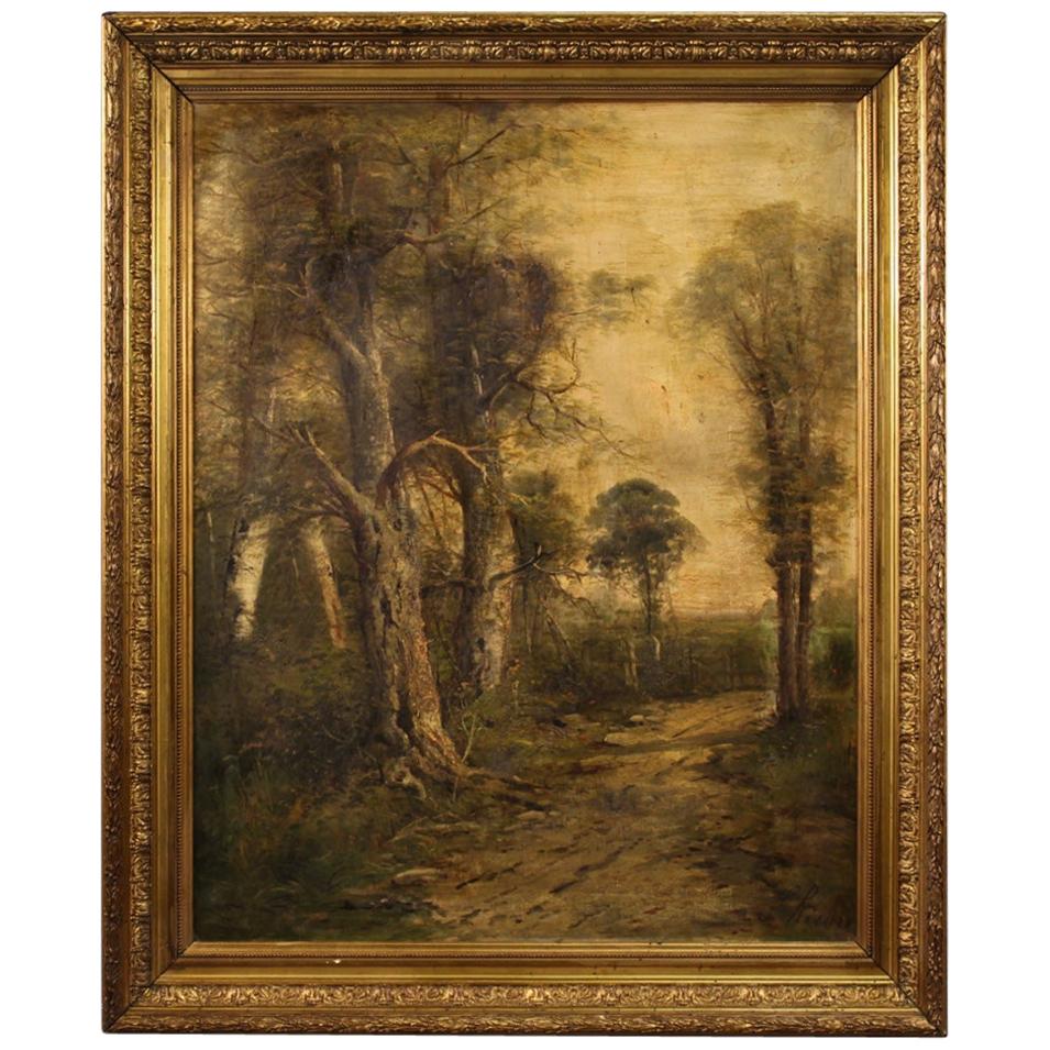 French Signed Landscape Painting from the 19th Century For Sale