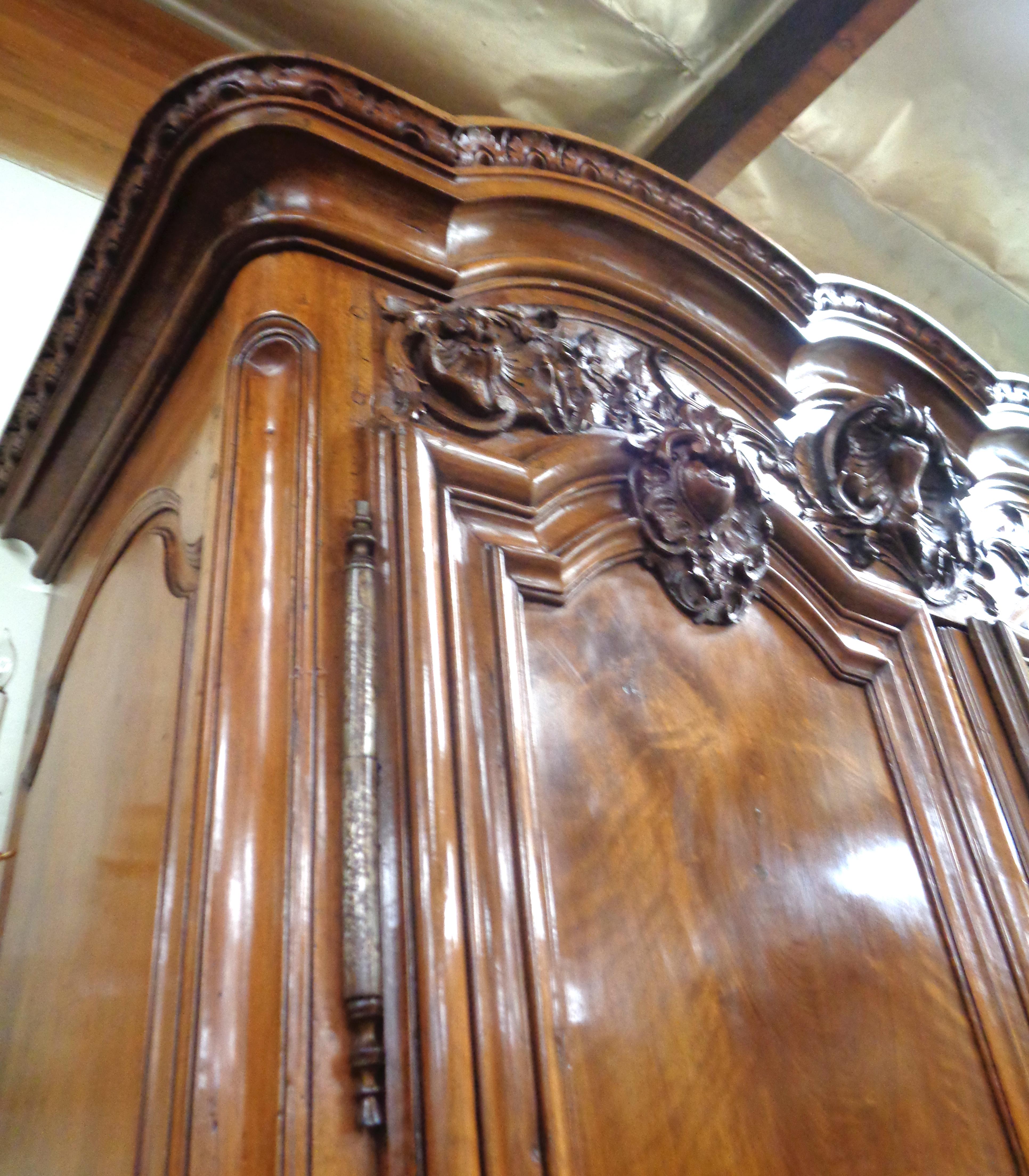 Louis XV French Signed Walnut Lyonnaise Armoire, circa 1730 For Sale