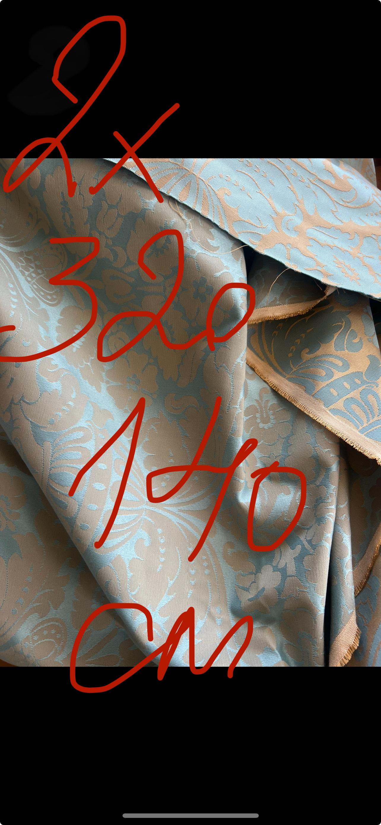 French Silk in Light Blue Floral Pattern by Lelievre for Curtains or Upholstery For Sale 2