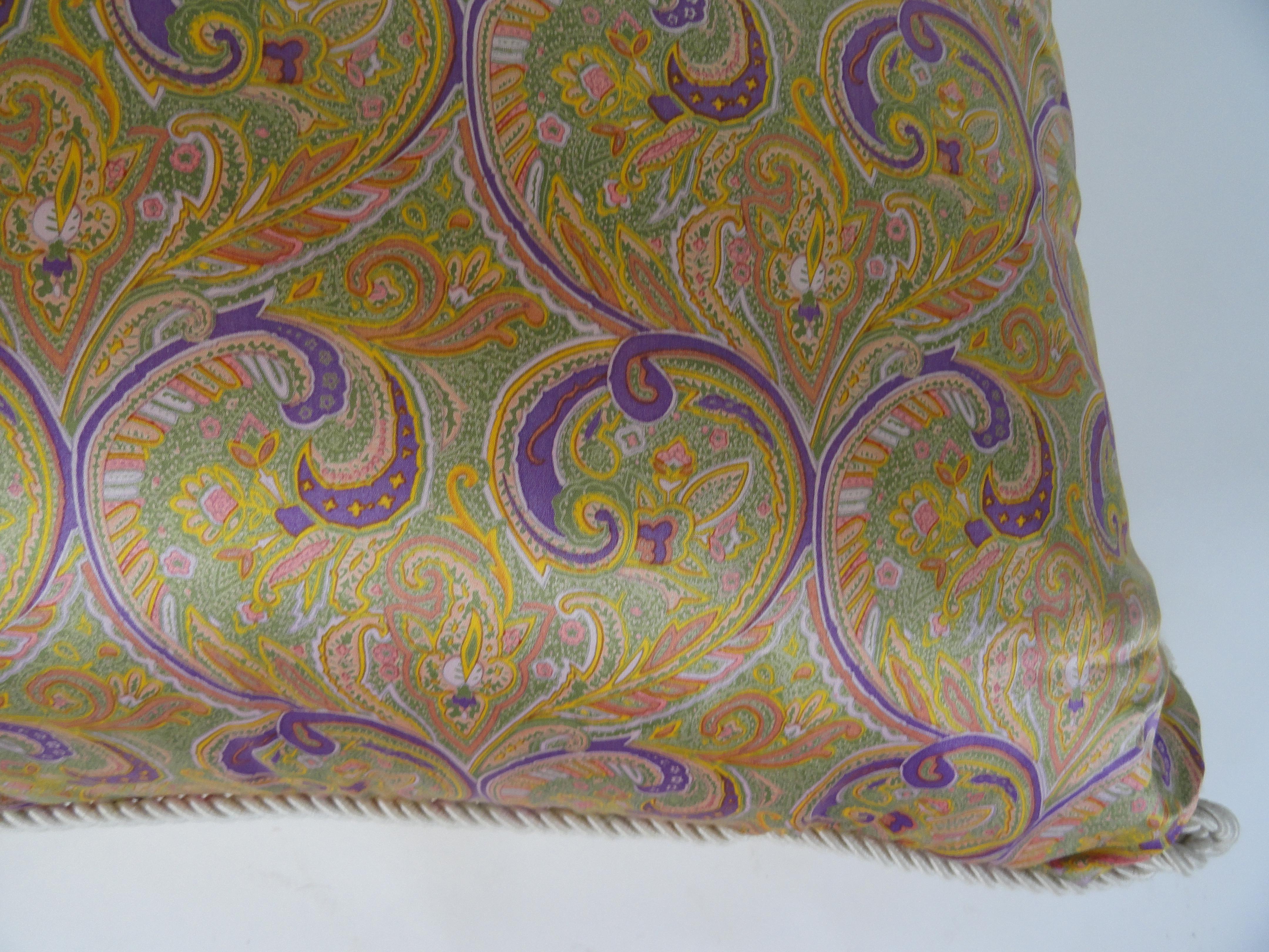 French charmeuse silk pillow, down filled, 24
