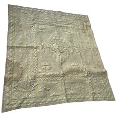 French Silk Pique Quilt, 18th Century