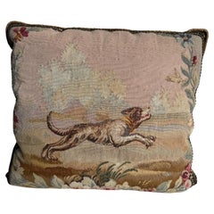 French Silk Tapestry Pillow 1850
