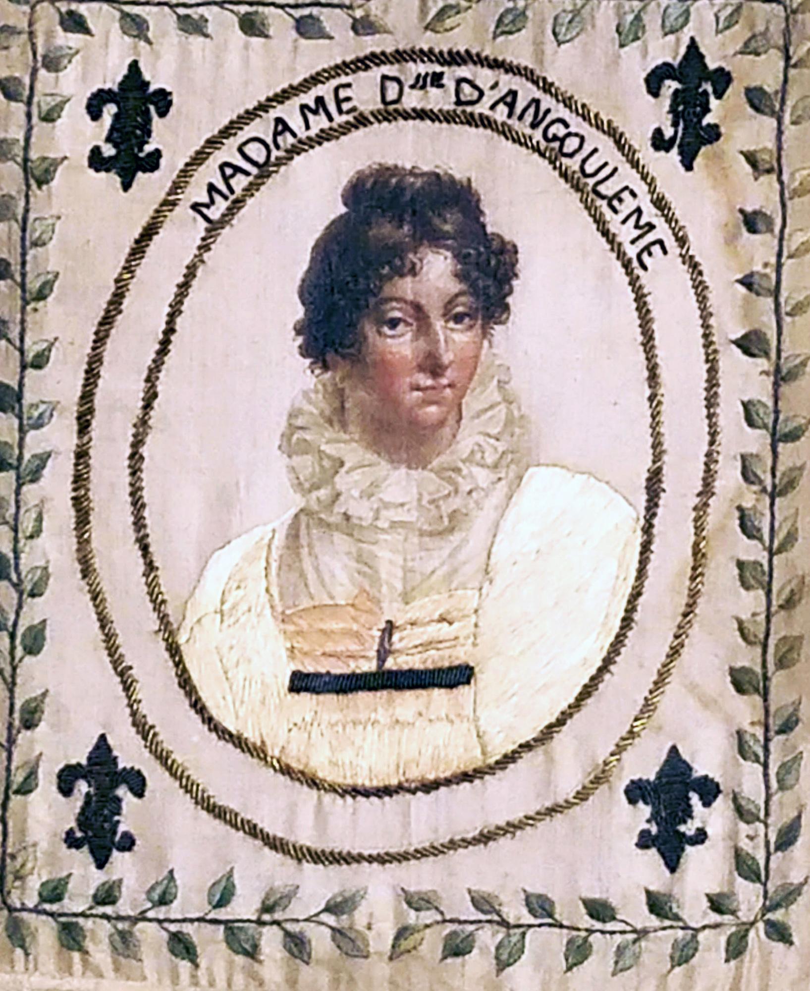 Retrato textil de seda francesa, María Teresa de Francia, hija de Luis XV Francés en venta