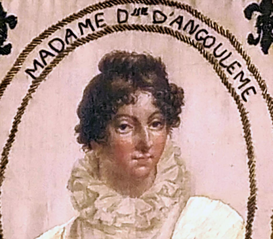 Retrato textil de seda francesa, María Teresa de Francia, hija de Luis XV Pintado en venta