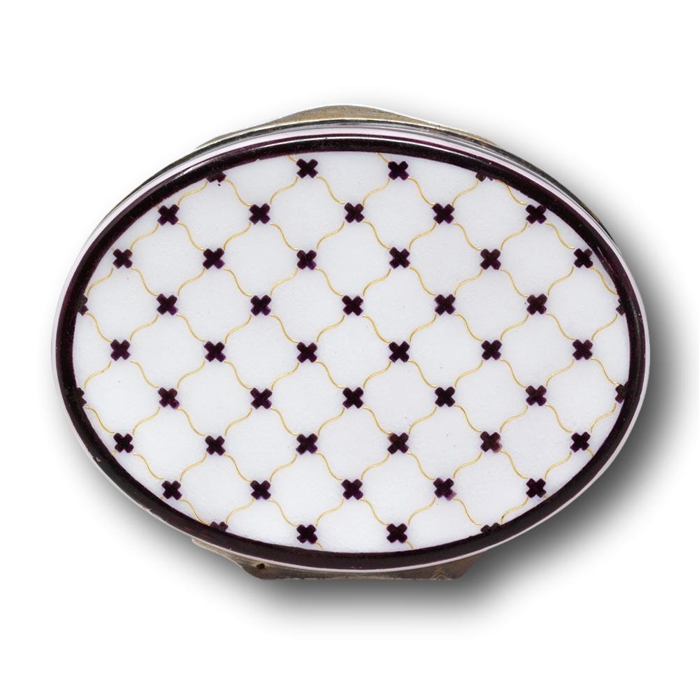 French Silver and Enamel Snuff Box Hallmarked Benjamin Wolles For Sale 4