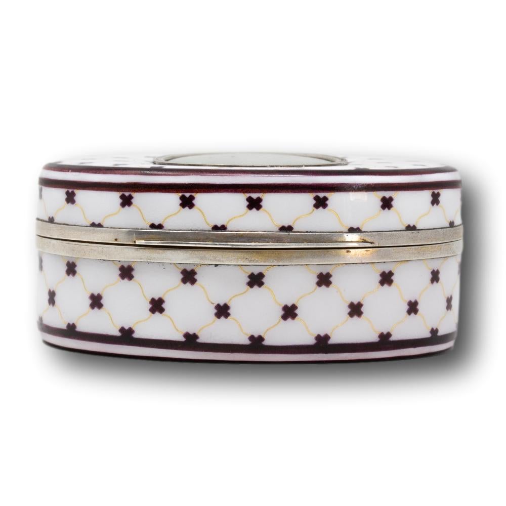 French Silver and Enamel Snuff Box Hallmarked Benjamin Wolles In Good Condition For Sale In Newark, England