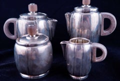French Silver Art Deco Tea and Coffee Service by Cardeilhac
