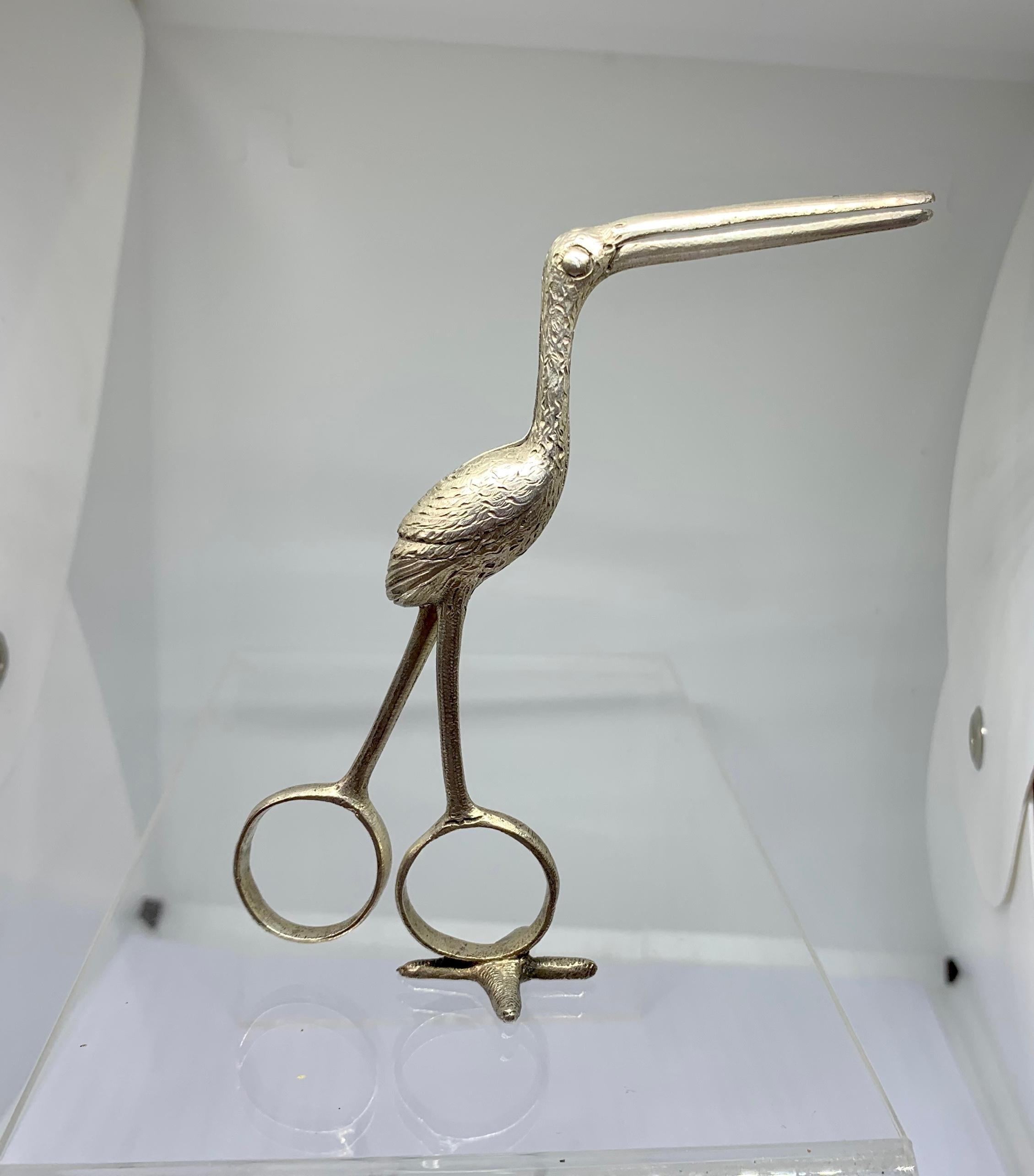antique stork scissors