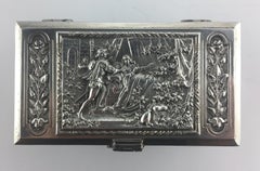 French Medieval Style Silver Jewelry Box, circa 1880