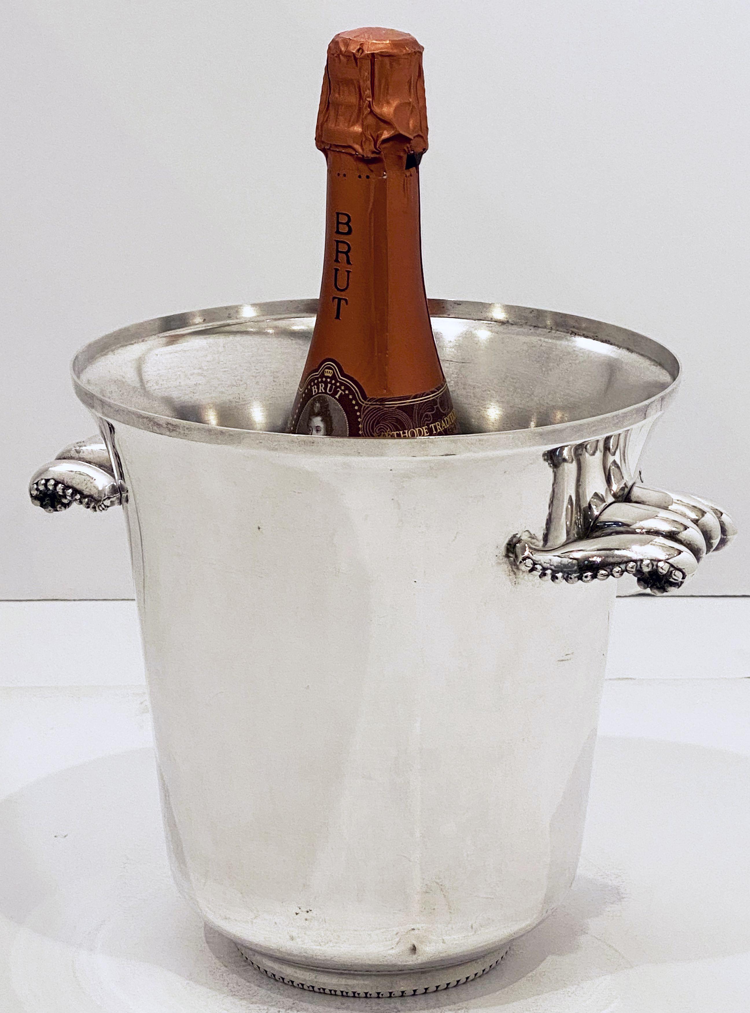 French Silver Champagne or Wine Cooler or Ice Bucket In Good Condition In Austin, TX