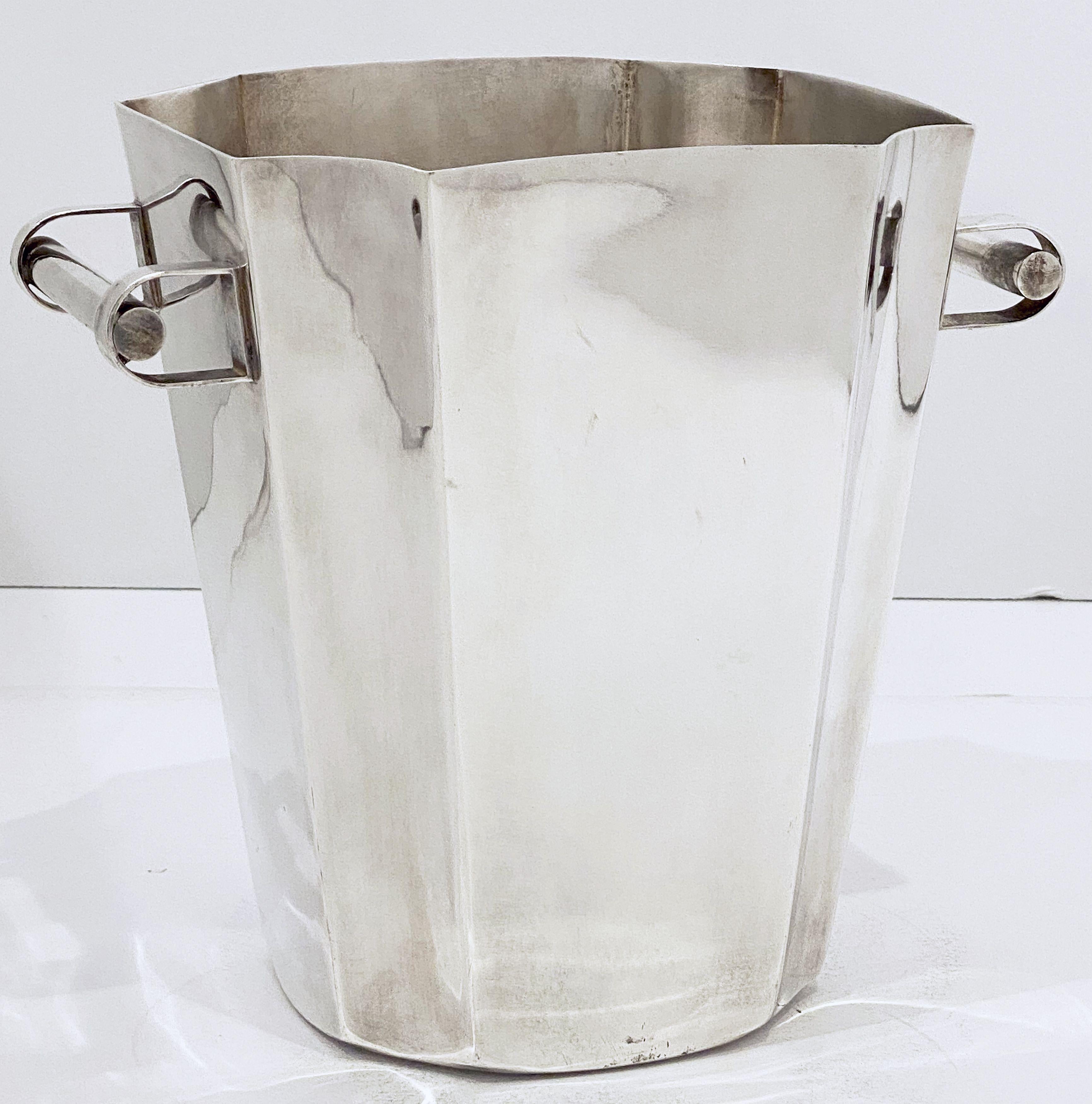 French Silver Champagne or Wine Cooler or Ice Bucket in the Art Deco Style 9