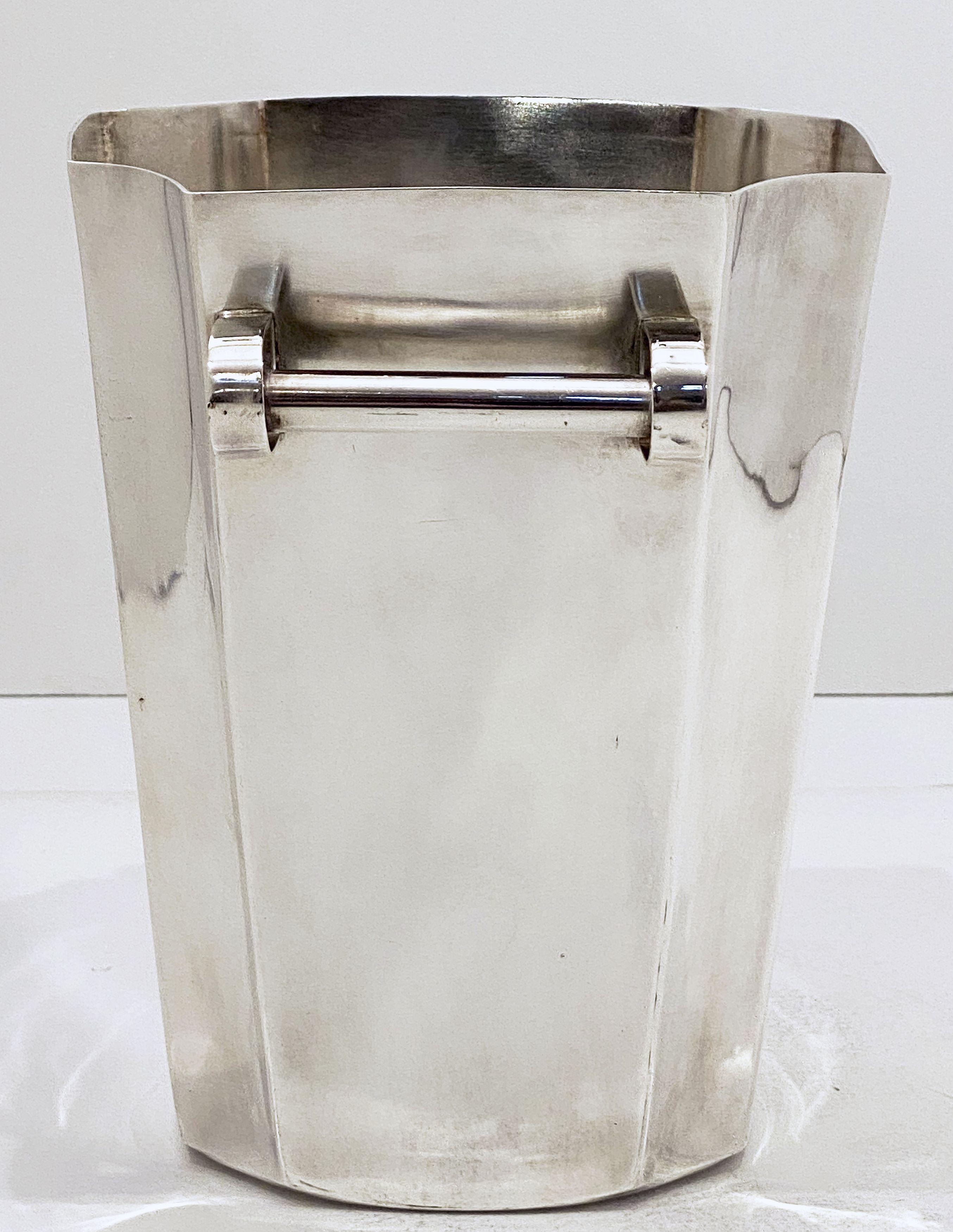 French Silver Champagne or Wine Cooler or Ice Bucket in the Art Deco Style 13