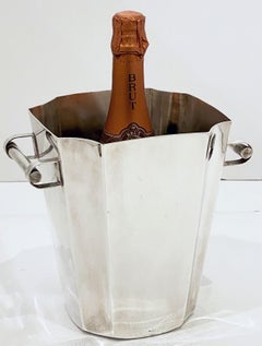 French Silver Champagne or Wine Cooler or Ice Bucket in the Art Deco Style