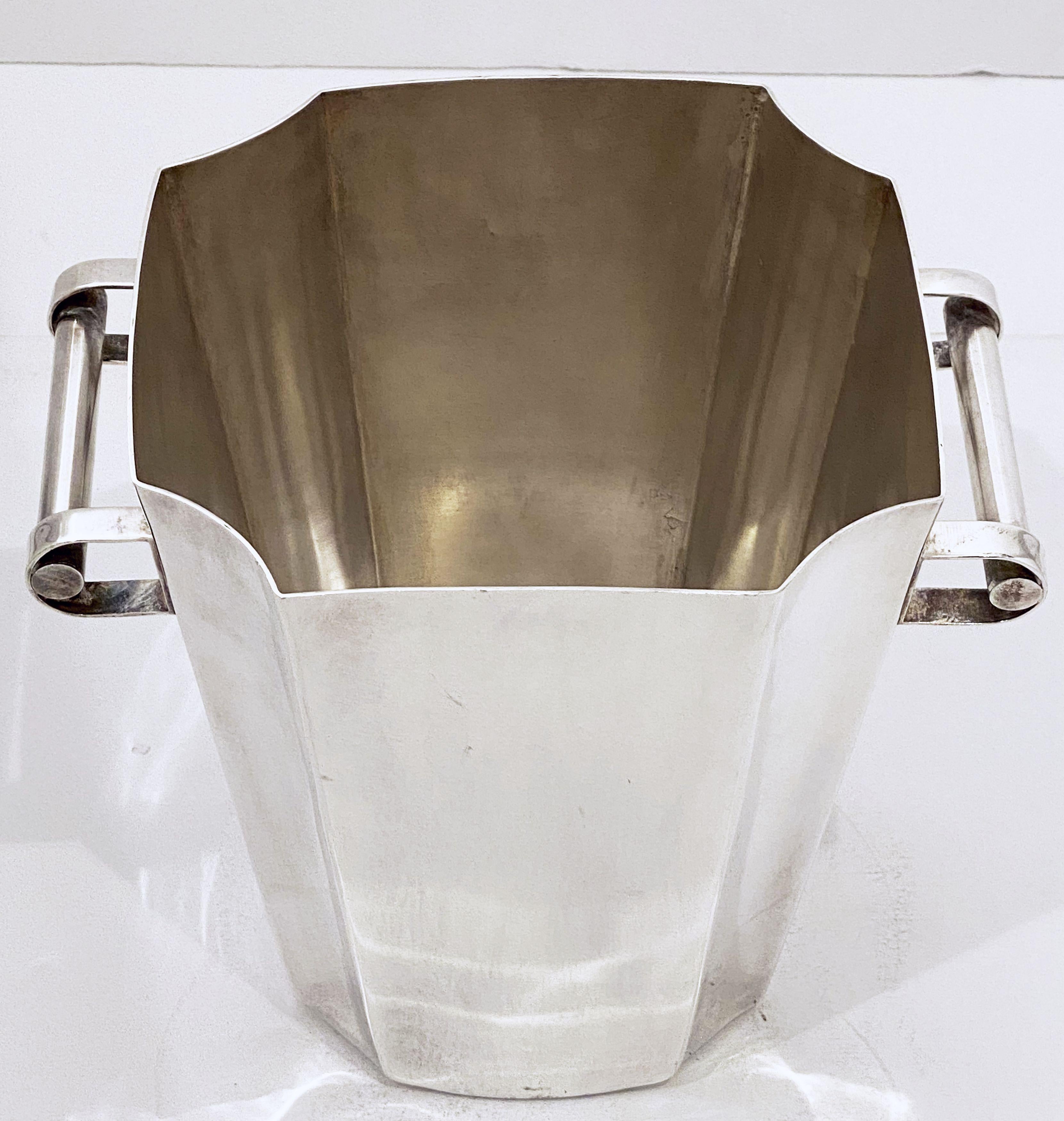 French Silver Champagne or Wine Cooler or Ice Bucket in the Art Deco Style 2